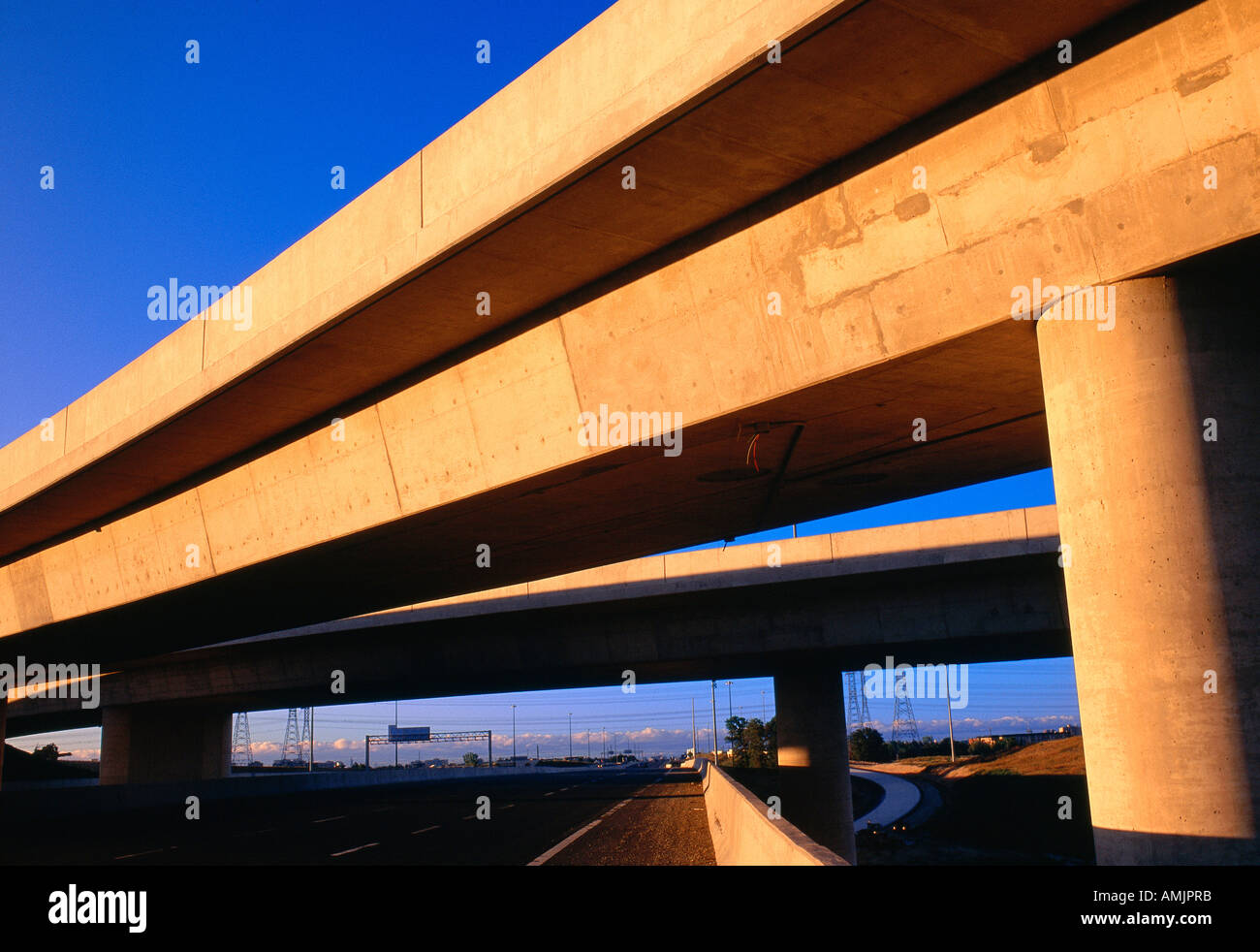 Highway #407 Überführung, Toronto, Ontario, Kanada Stockfoto