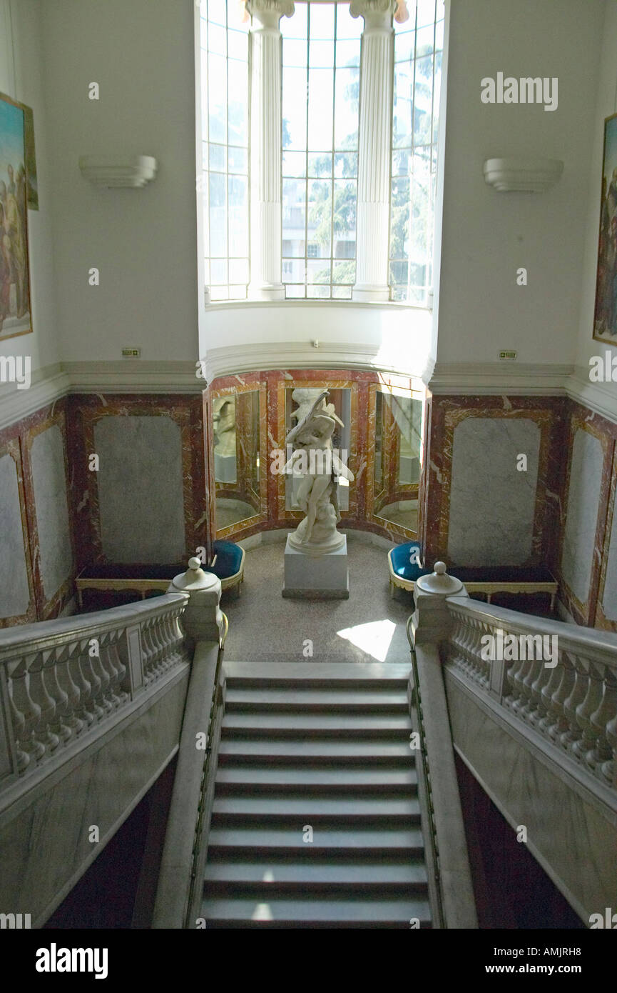 Innenraum Treppenhaus Museum der bildenden Künste Nizza Frankreich Stockfoto