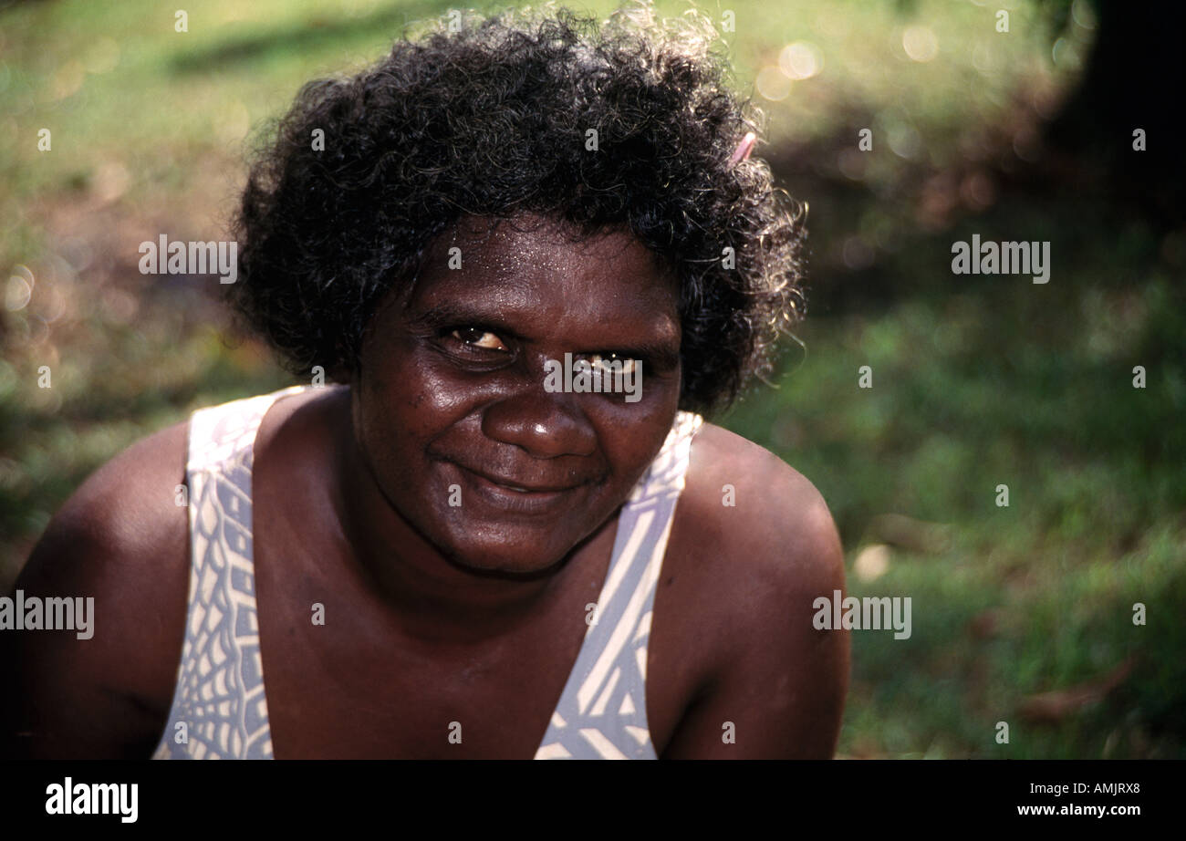 Melville-Insel Australien Aborigines Frau Stockfoto