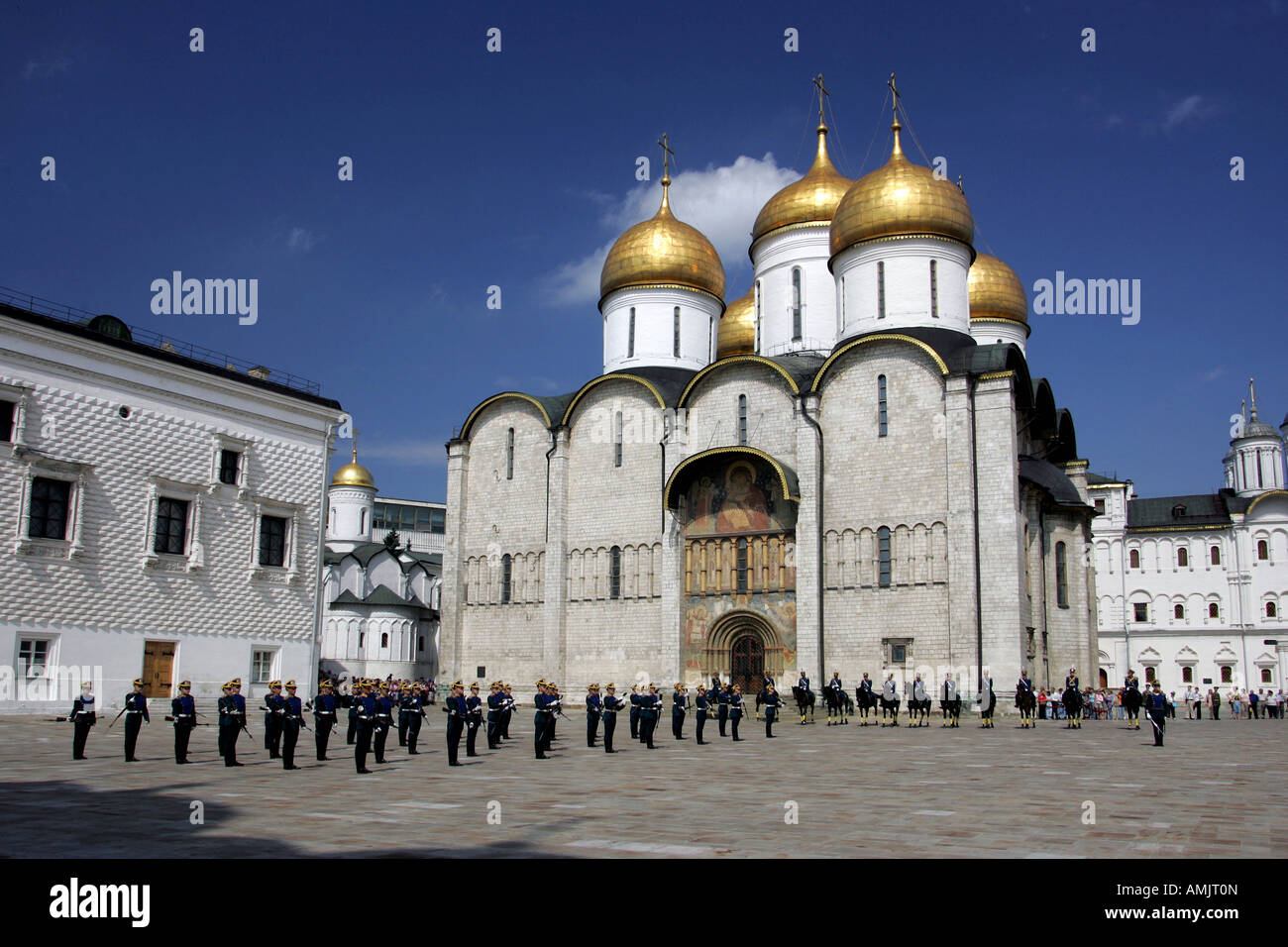 Wachwechsel auf dem Domplatz, Moskau, Russland Stockfoto