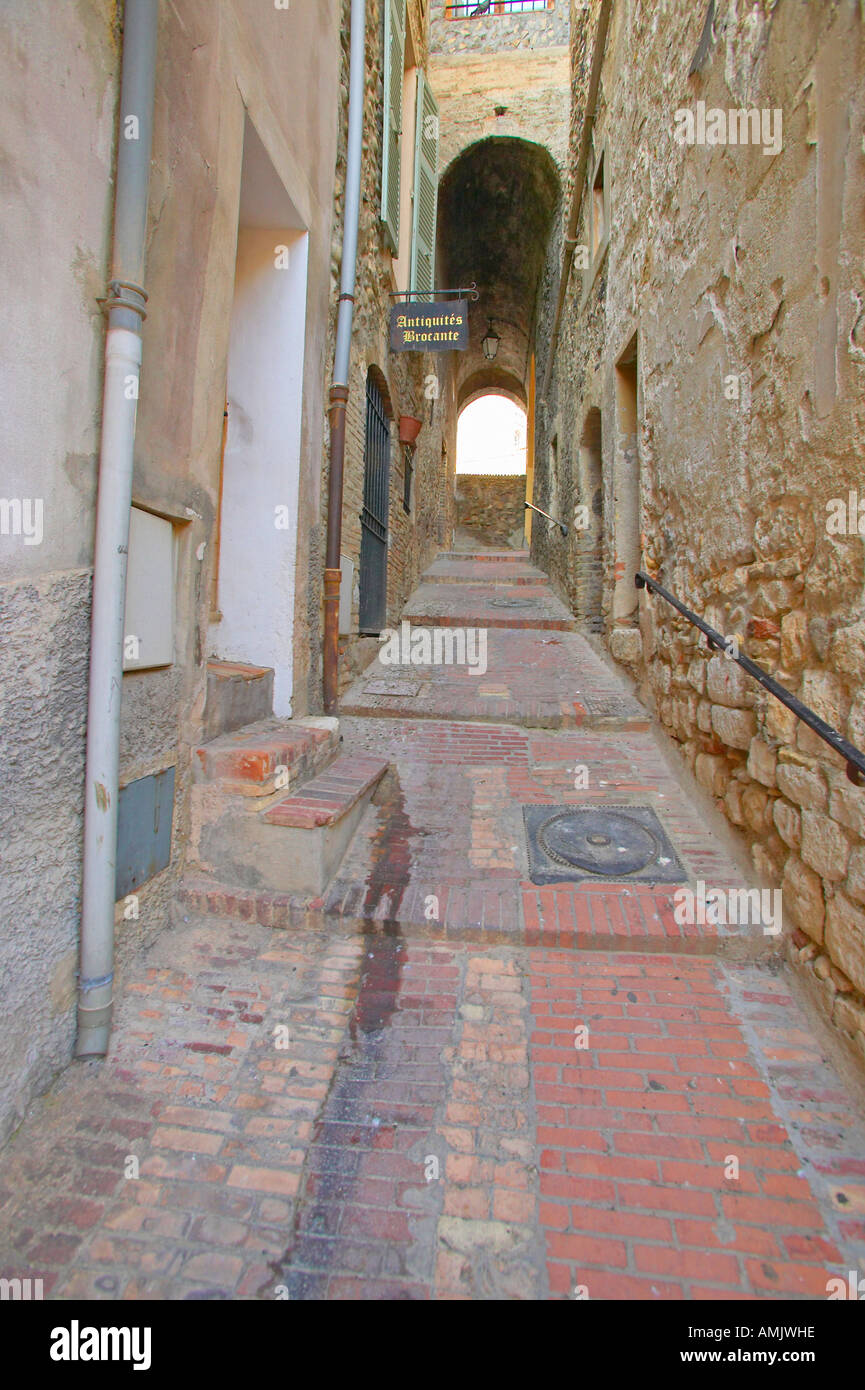 Mittelalterliches Dorf der Haut de Cagnes France Stockfoto