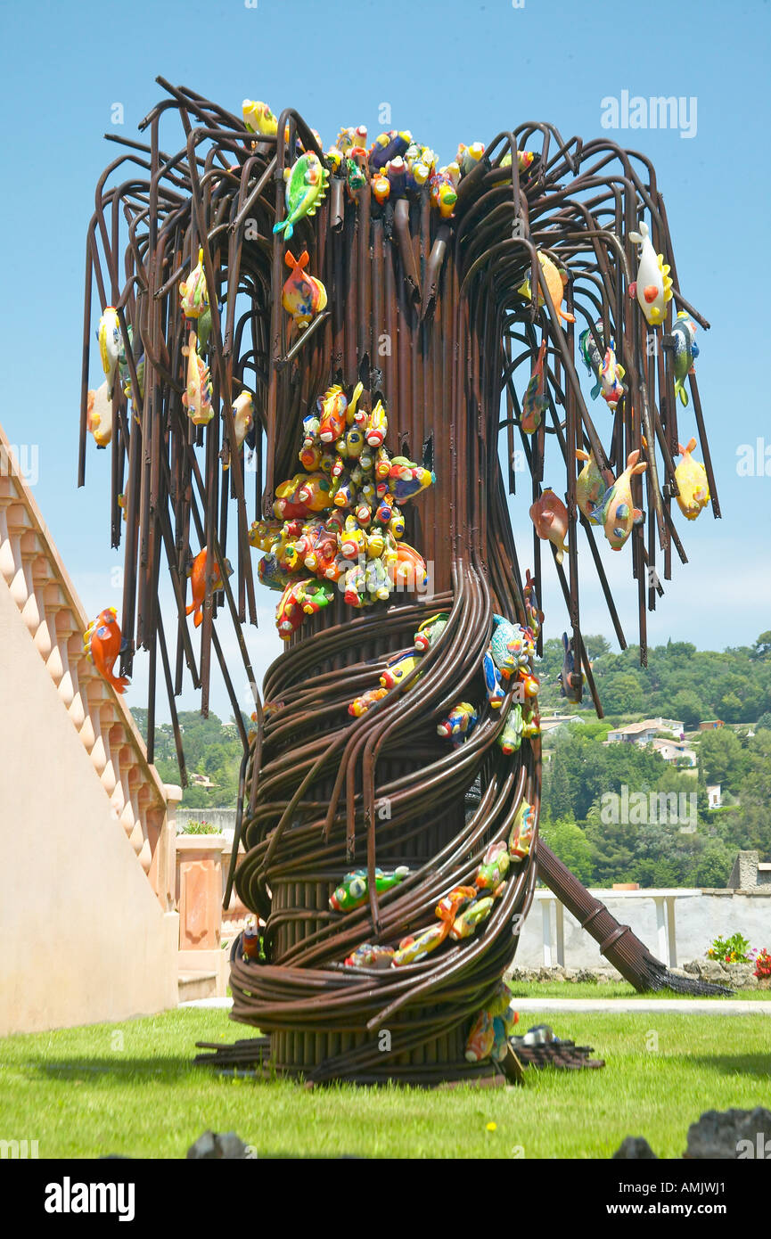 Geblasenes Glas Palm Tree Biot, Frankreich Stockfoto