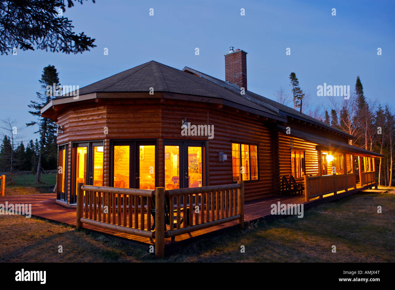 Tuckamore Lodge, Main Brook, Viking Trail, nördliche Halbinsel, Neufundland, Kanada. Stockfoto
