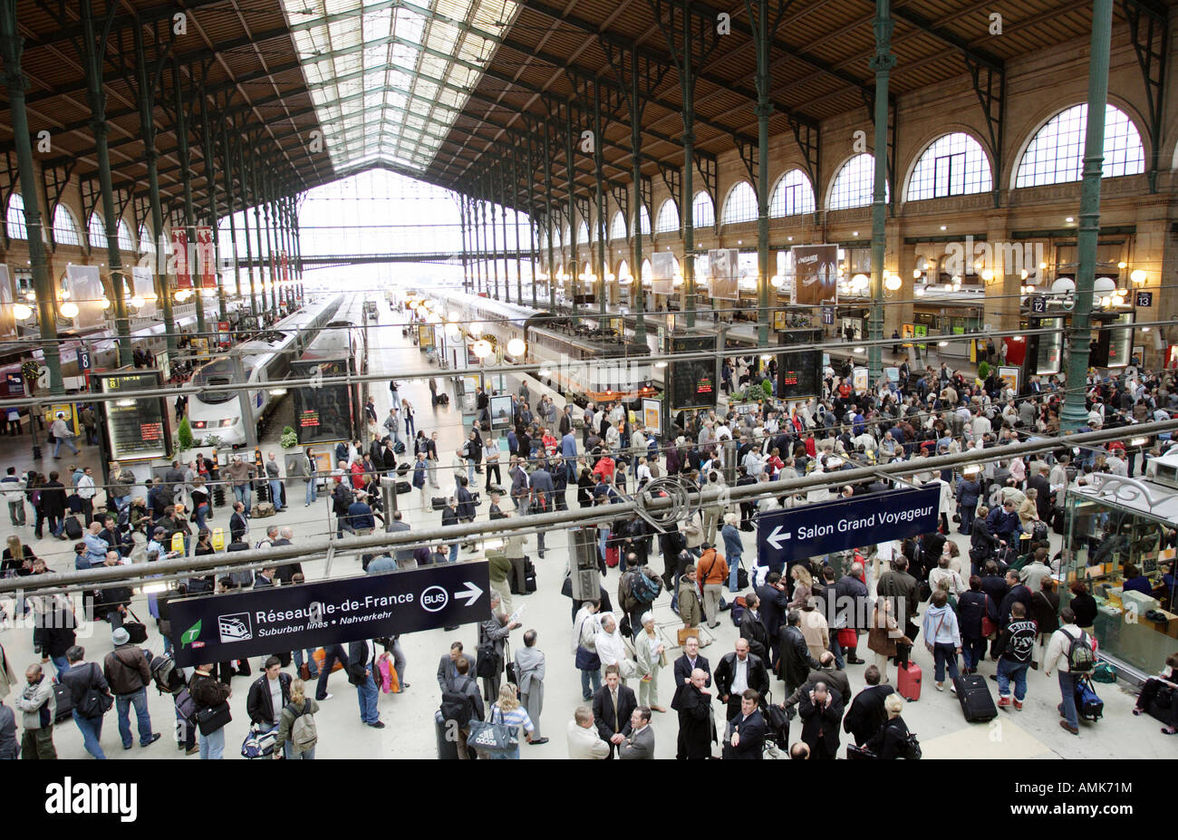 Der Bahnhof Gare du Nord, Paris, Frankreich Stockfoto