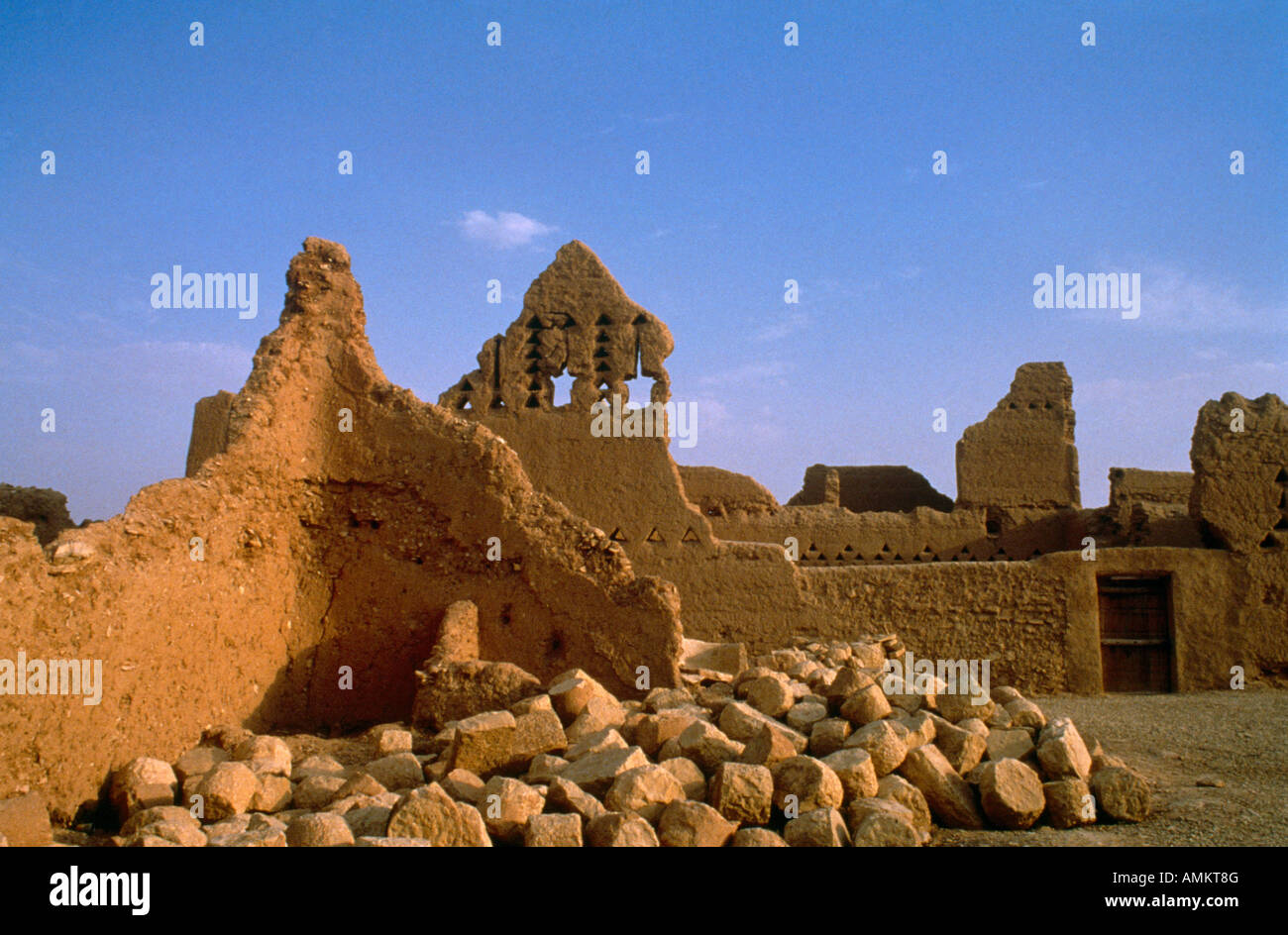 Diriyah Saudi-Arabien Alte Schlammgebäude der ursprünglichen Heimat der saudischen Königsfamilie, heute UNESCO-Weltkulturerbe Stockfoto