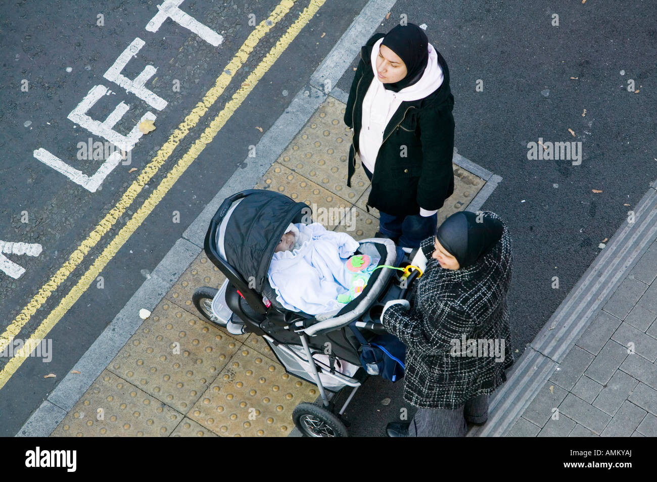 Muslimische Frauen in Leicester UK Stockfoto