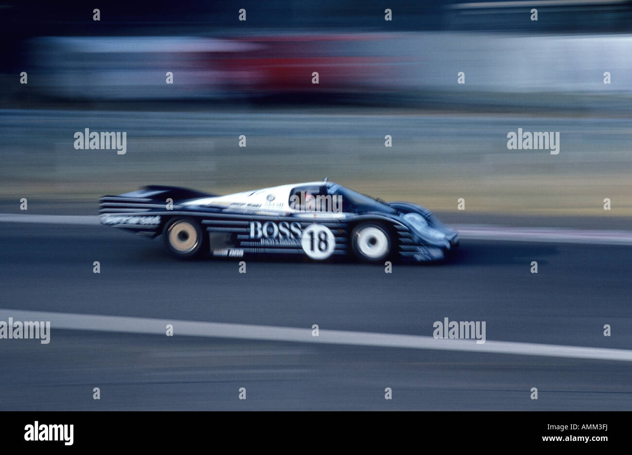 Boss Porsche 956 mit Geschwindigkeit, 24-Stunden-Rennen von Le Mans, 1978, Frankreich. Stockfoto