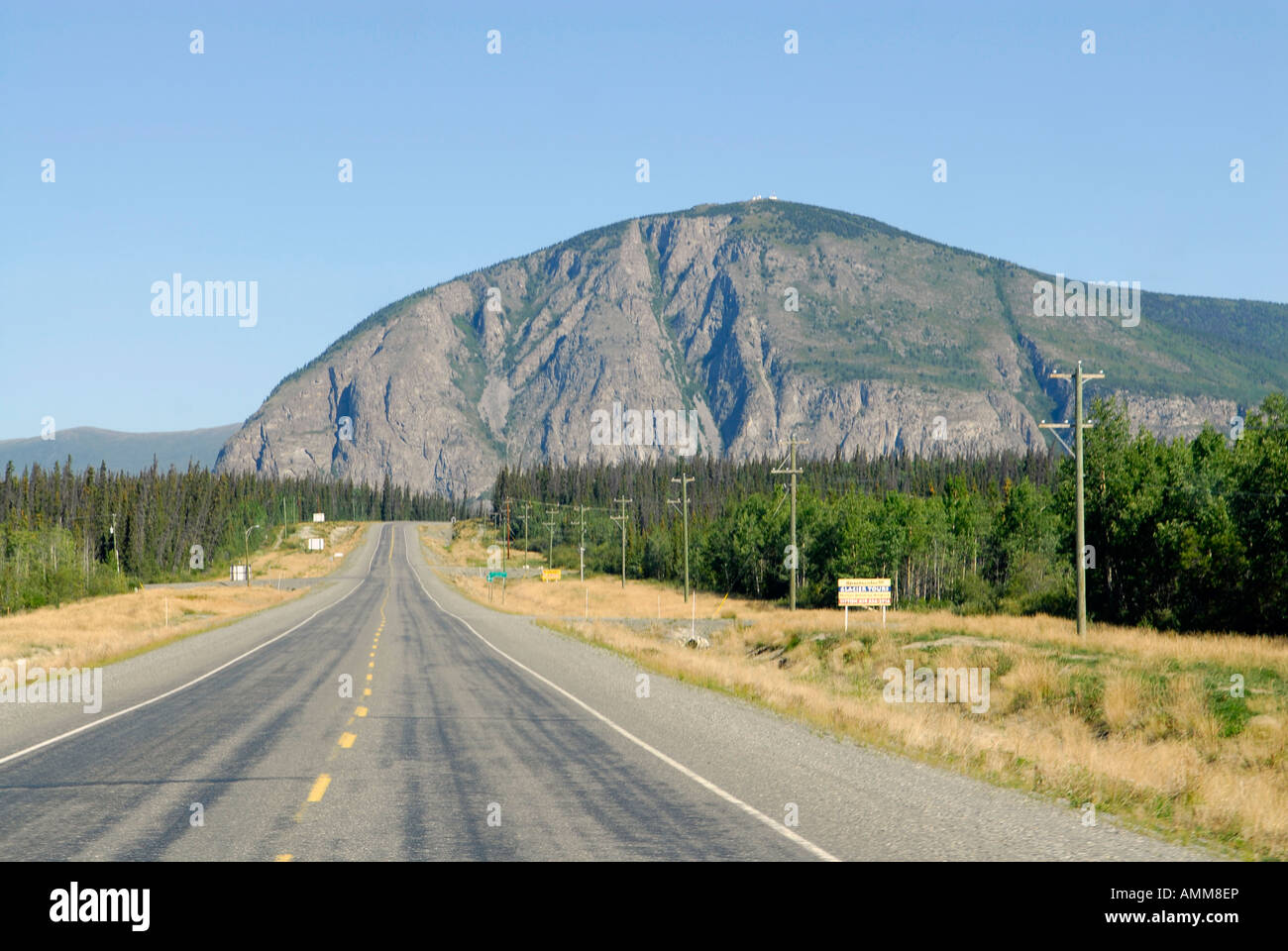 Berg in der Nähe von Haines Junction Yukon Territorium YT Kanada zu malen Stockfoto