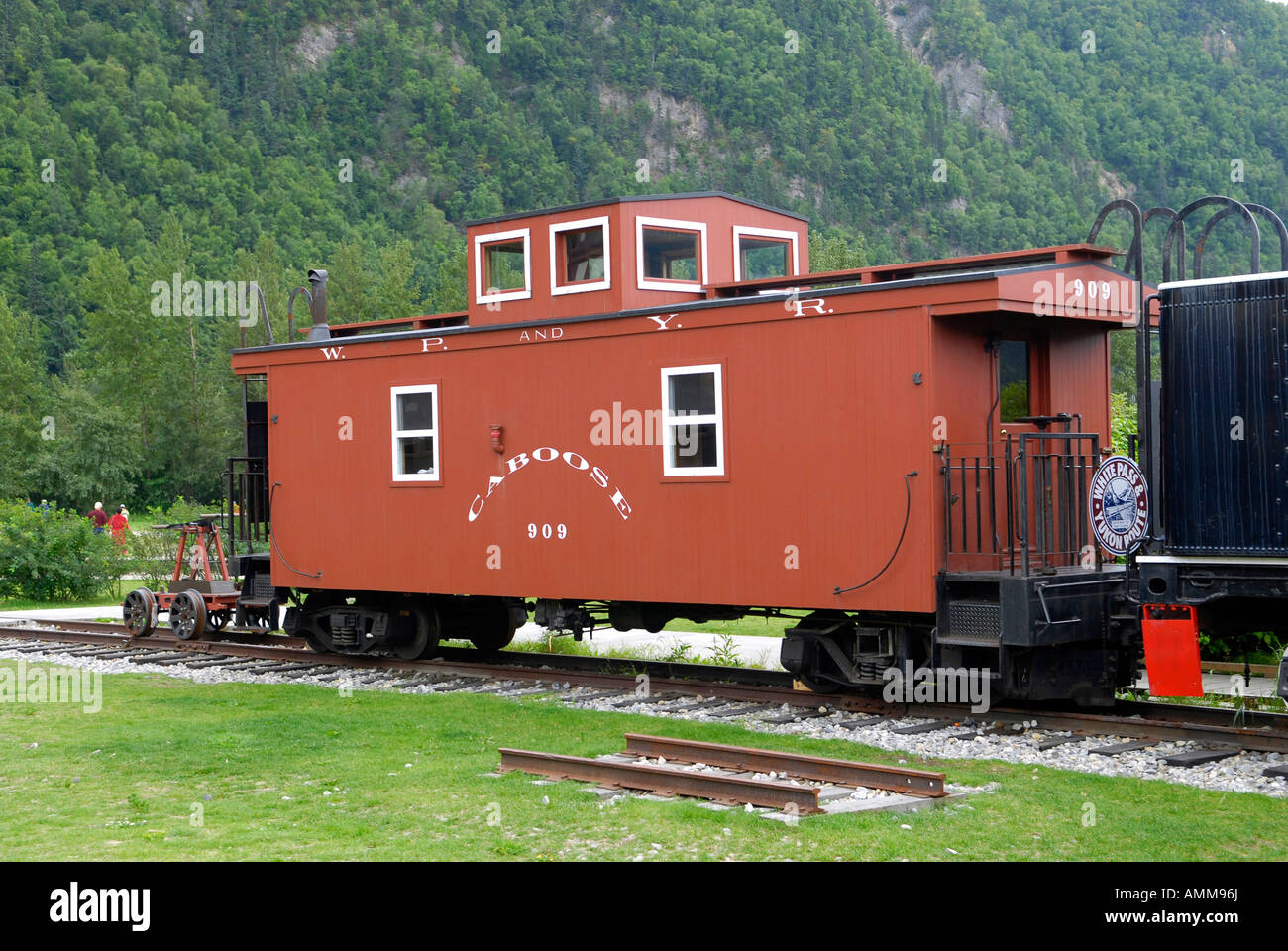 White Pass Yukon Route Railroad Skagway Alaska AK USA US-Inside Passage Reisen Urlaub Tour Tourismus Exkursion Stockfoto