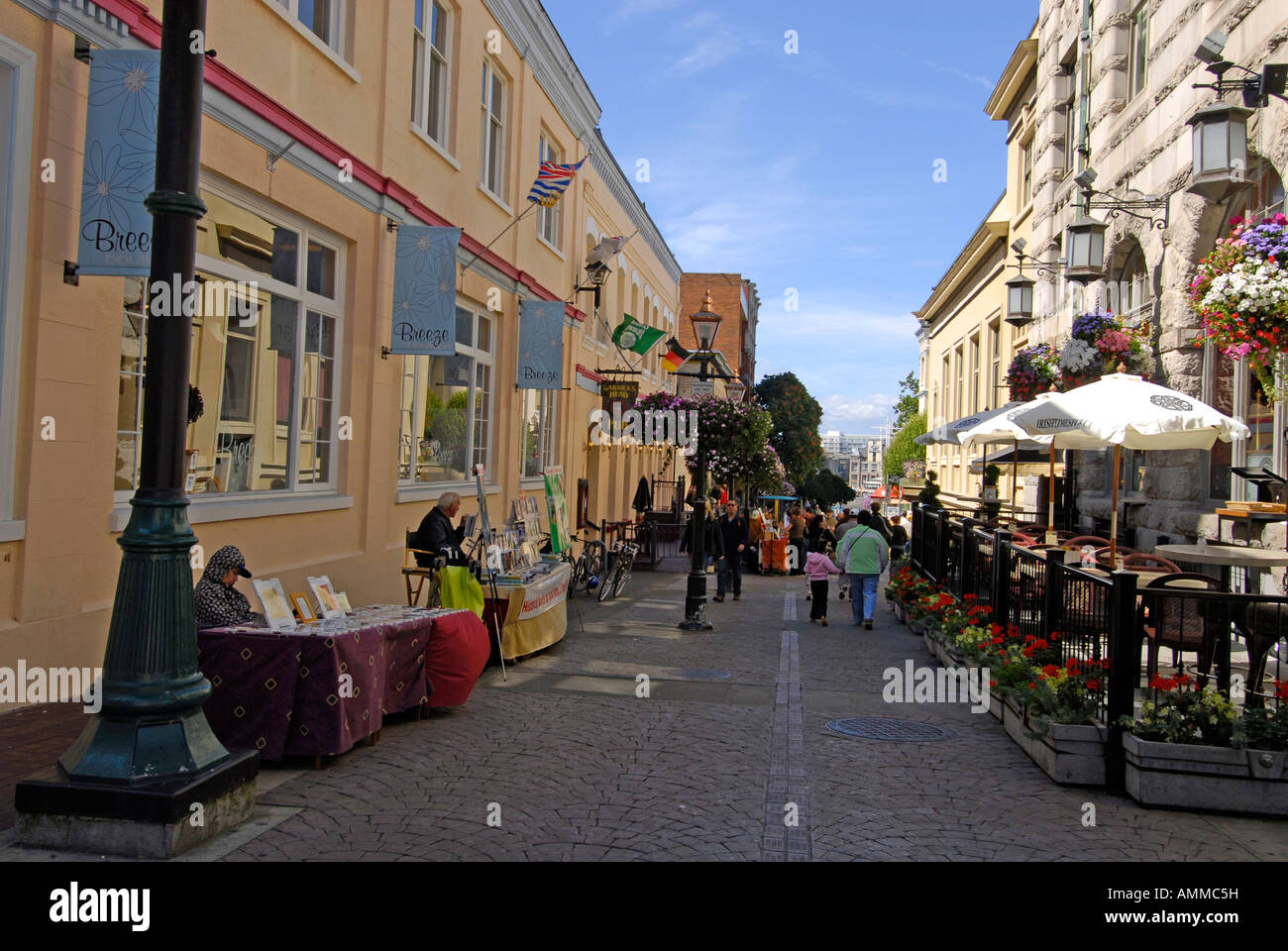 Anbieter im Bereich der Bastion Square von Victoria British Columbia BC-Kanada-Kunst-Kultur-Geschenke-Shop speichern Urlaub Reise Tour Tourismus Stockfoto