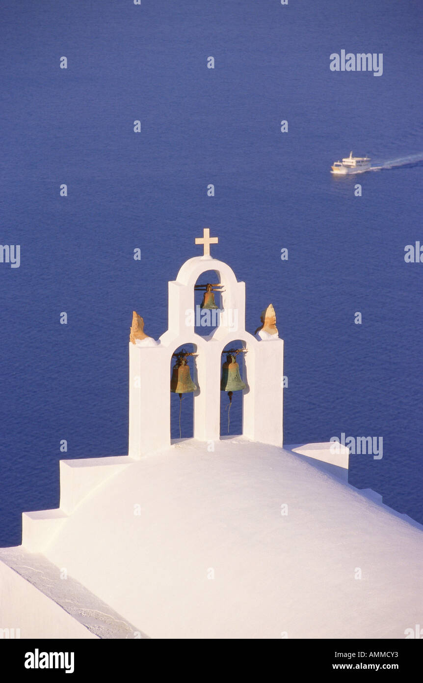 Glockenturm, Santorini, Griechenland Stockfoto