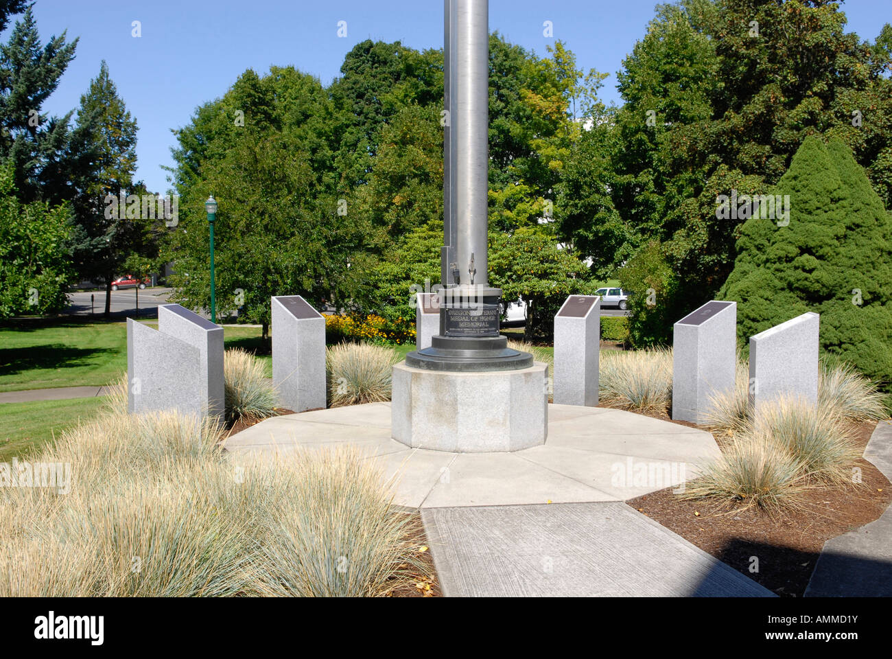 Oregon Veterans Medal Of Honor Memorial Statue Skulptur Monument Denkmal am Capitol Gebäude Gelände Salem Oregon Stockfoto