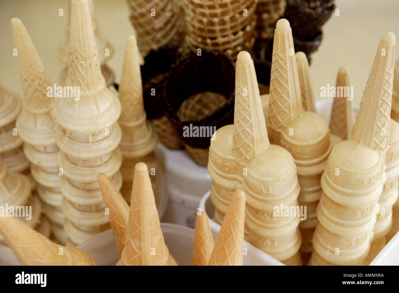Eiscreme-Kegel Stockfoto