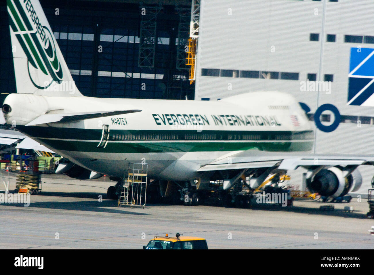 Evergreen International Freight Shipping Flugzeug HKG Hong Kong International Airport Stockfoto