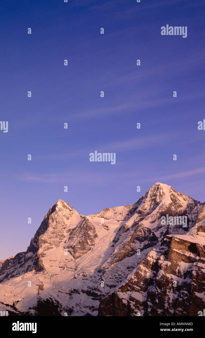 Mount Eiger und Mount Monch, Schweiz Stockfoto