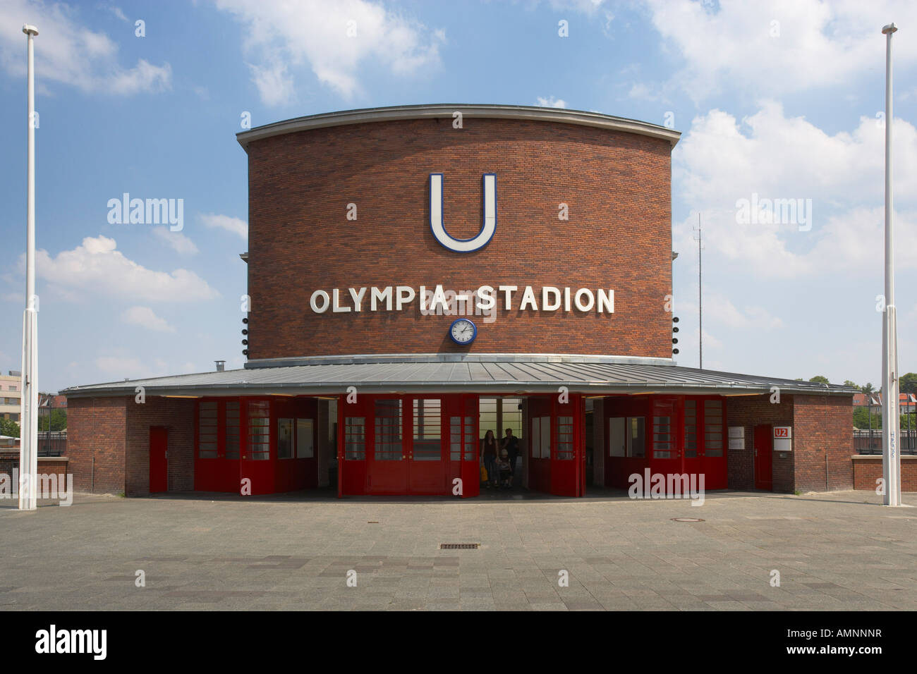 U-Bahnstation, Berliner Olympia-Stadion, Deutschland Stockfoto