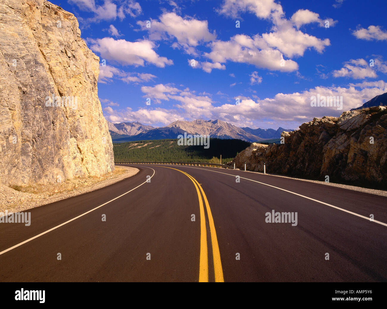 Highway #11, Kootenay Plains, Alberta, Kanada Stockfoto