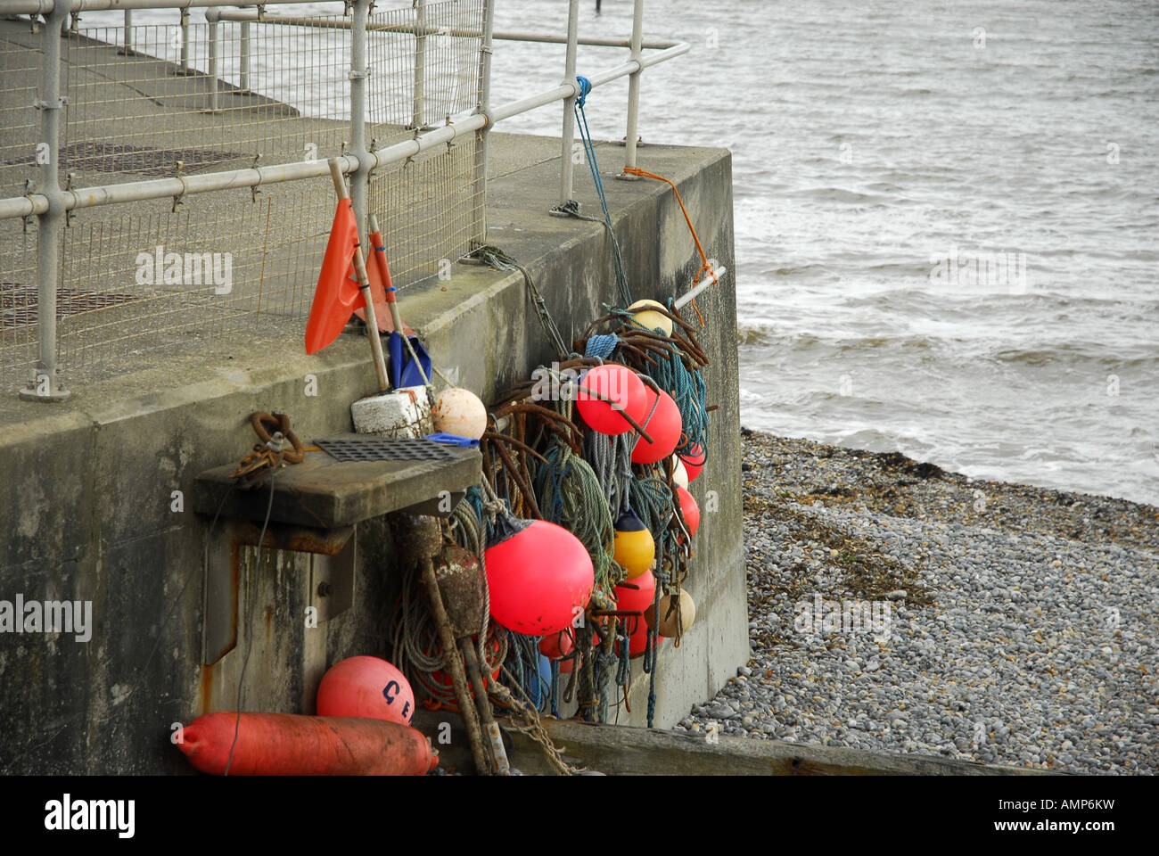 Fanggeräte am Meer Sheringham Stockfoto