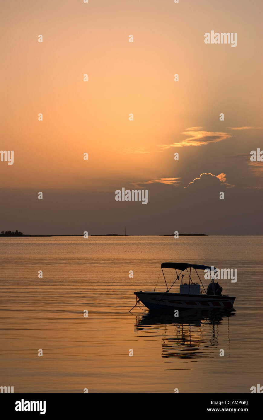 Sunrise, Clarence Town, Long Island, Bahamas Stockfoto