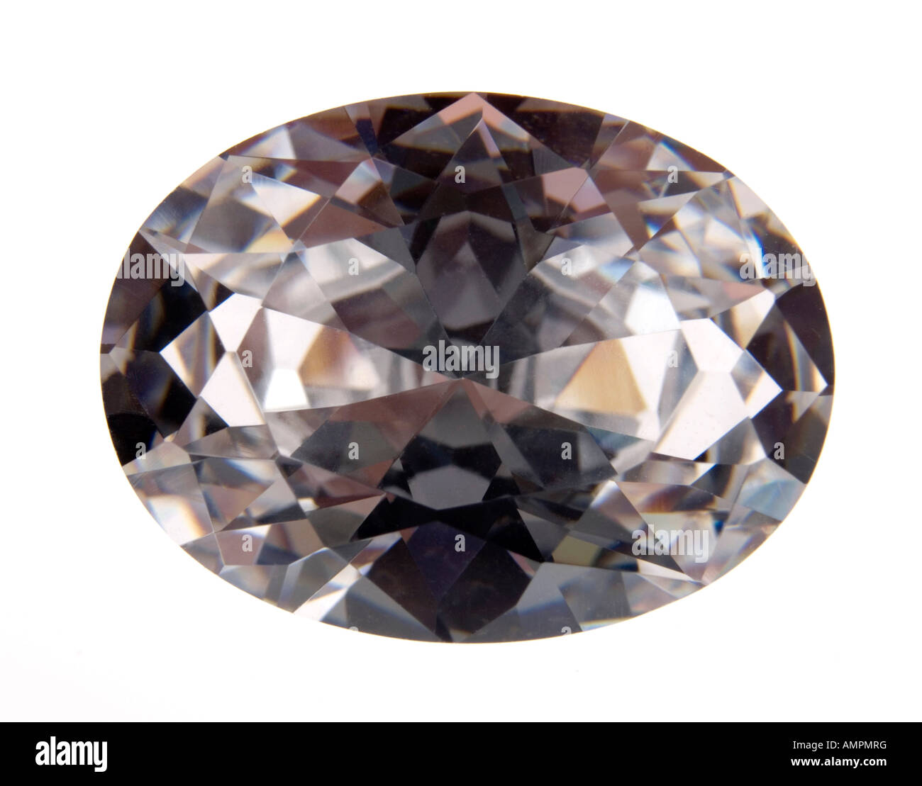 Ovale Cut Diamond (synthetische Zirkonia) Stockfoto