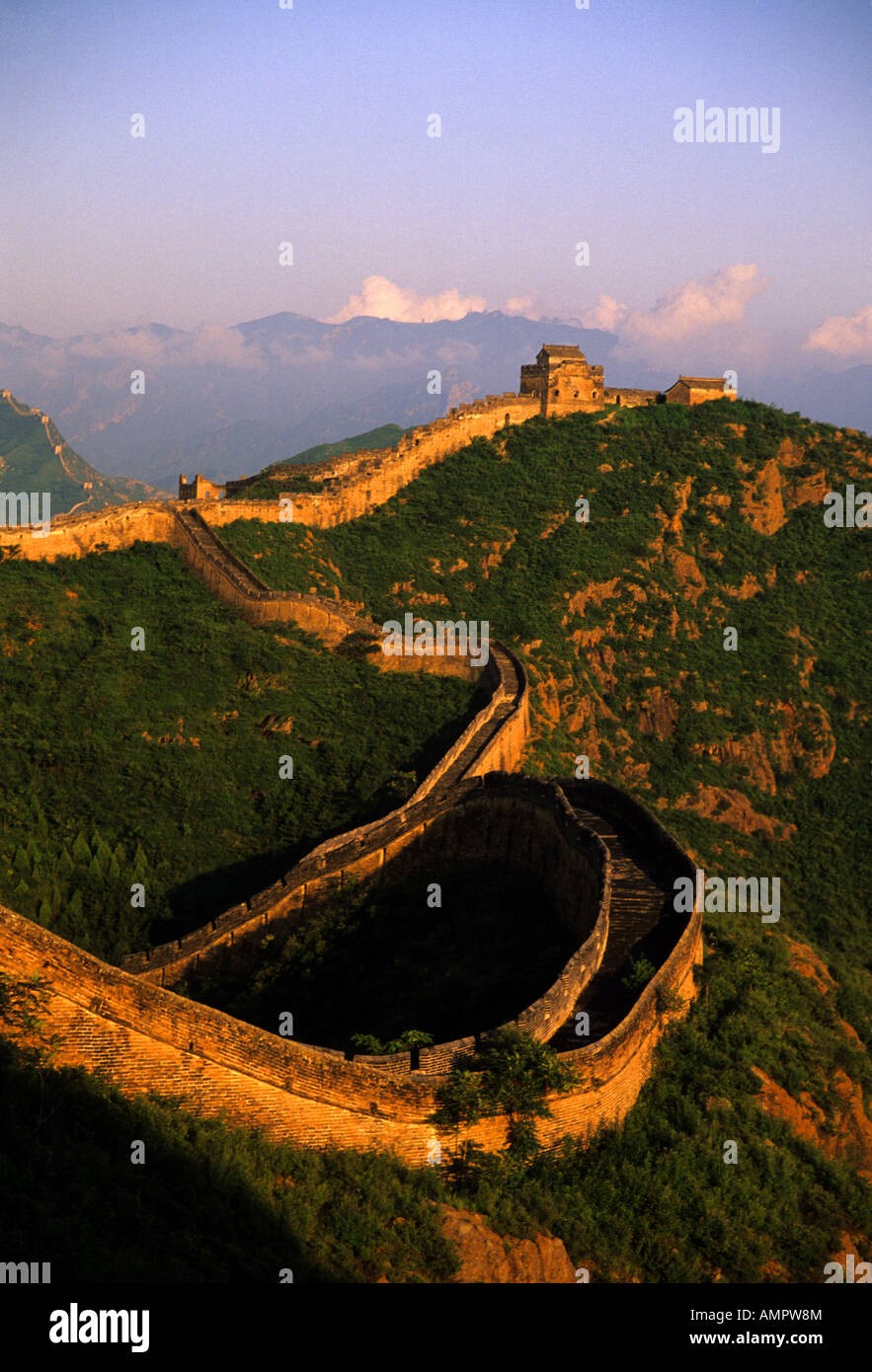 Chinesische Mauer bei Jinshanling pass Stockfoto