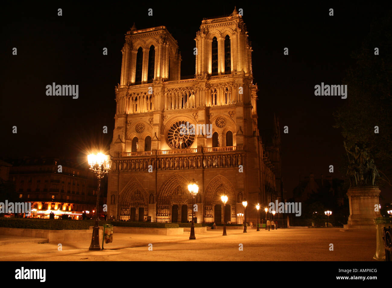Die Türme der Kathedrale Notre Dame, Île De La Cité, Paris, Frankreich Stockfoto