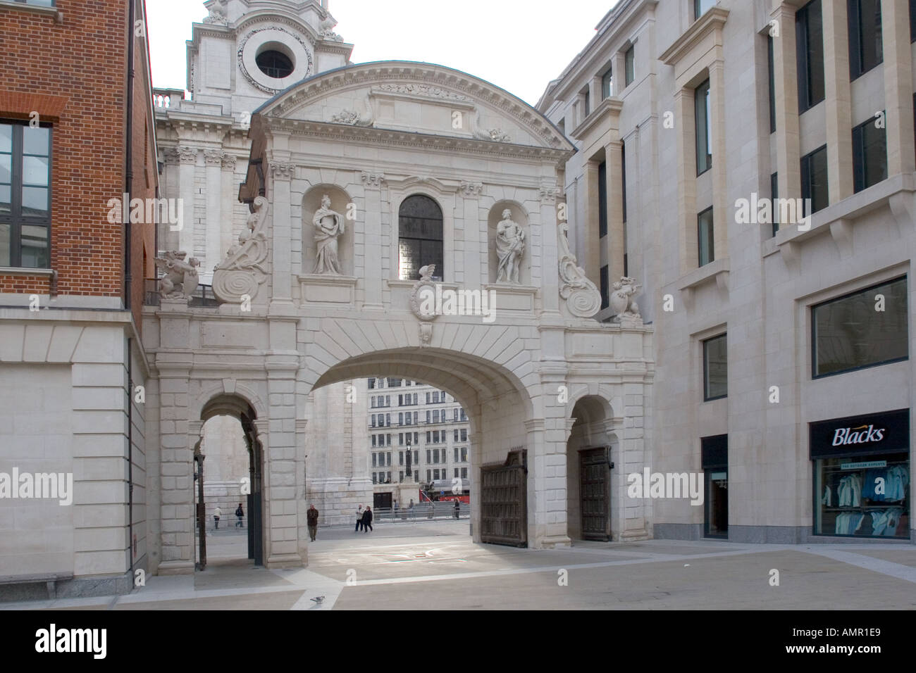 Temple Bar in Paternoster Square in London Stockfoto