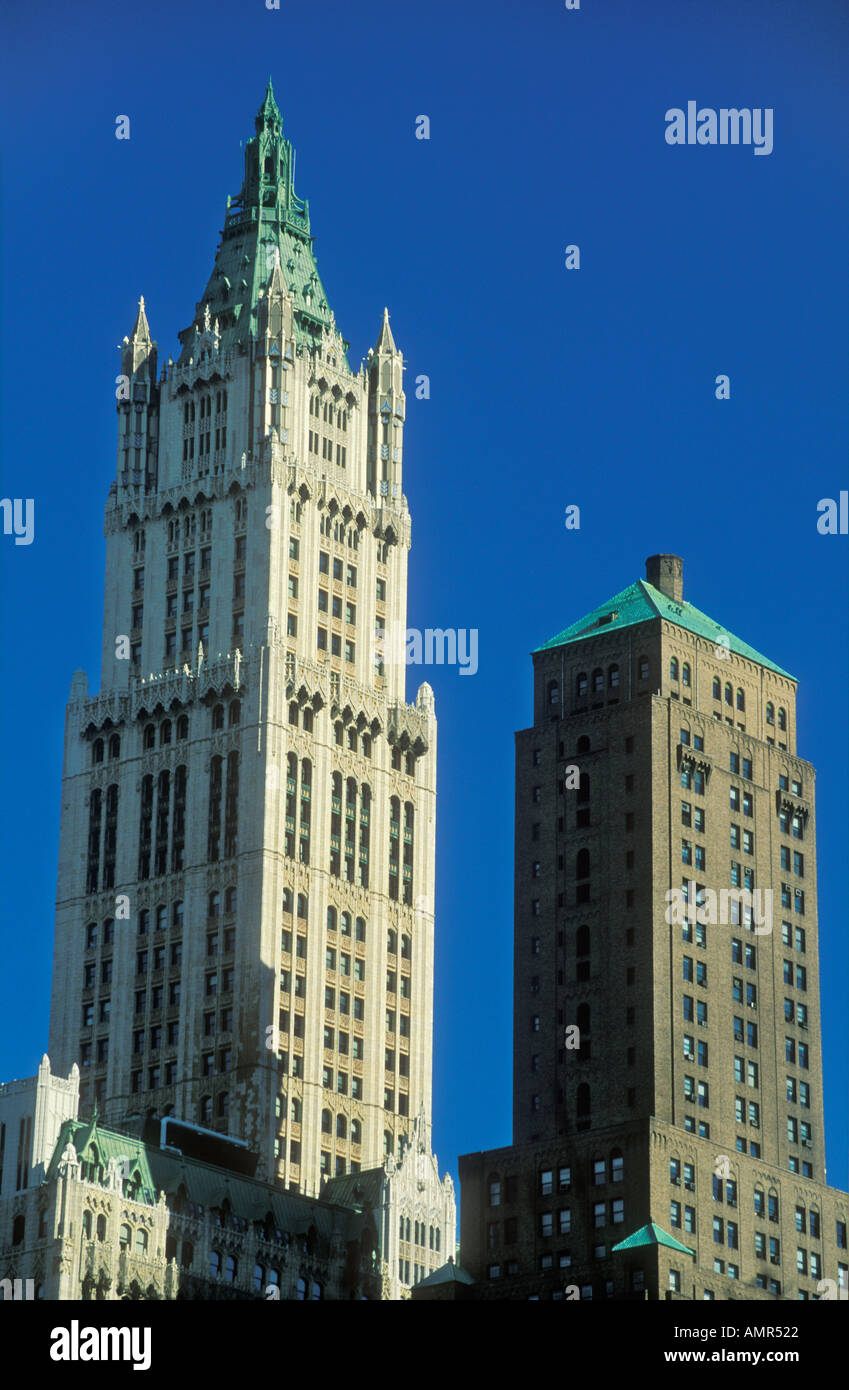 Woolworth Gebäude der Insel Manhattan NY New York Staat North America USA US Stockfoto