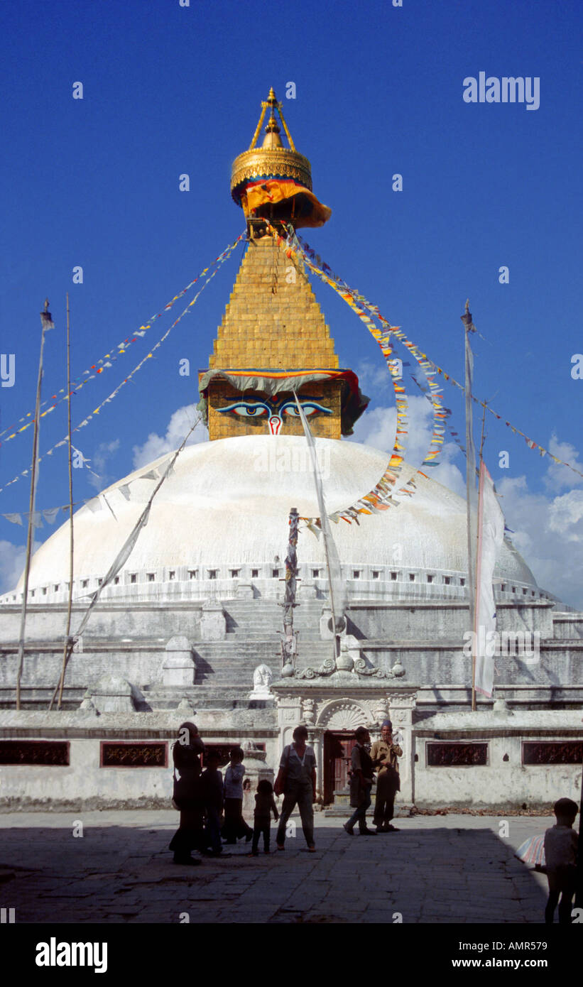 Bodnath Stupa Khatmandu Nepal Asien Stockfoto