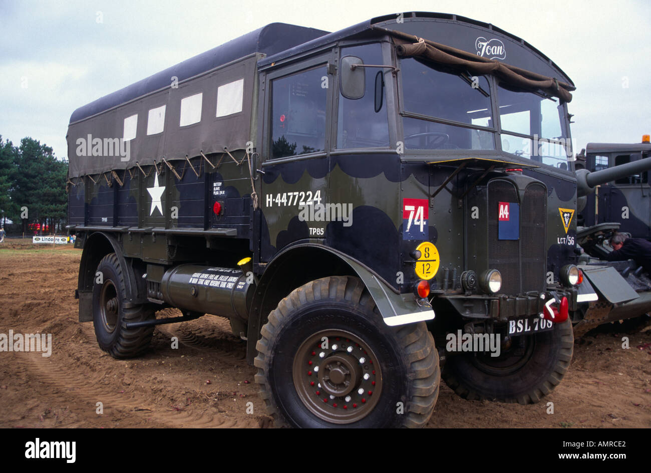 Altes US-Militär-Transportfahrzeug an der Macht der vergangenen Veranstaltung, Wantisden, Suffolk, England, UK c 2000 Stockfoto