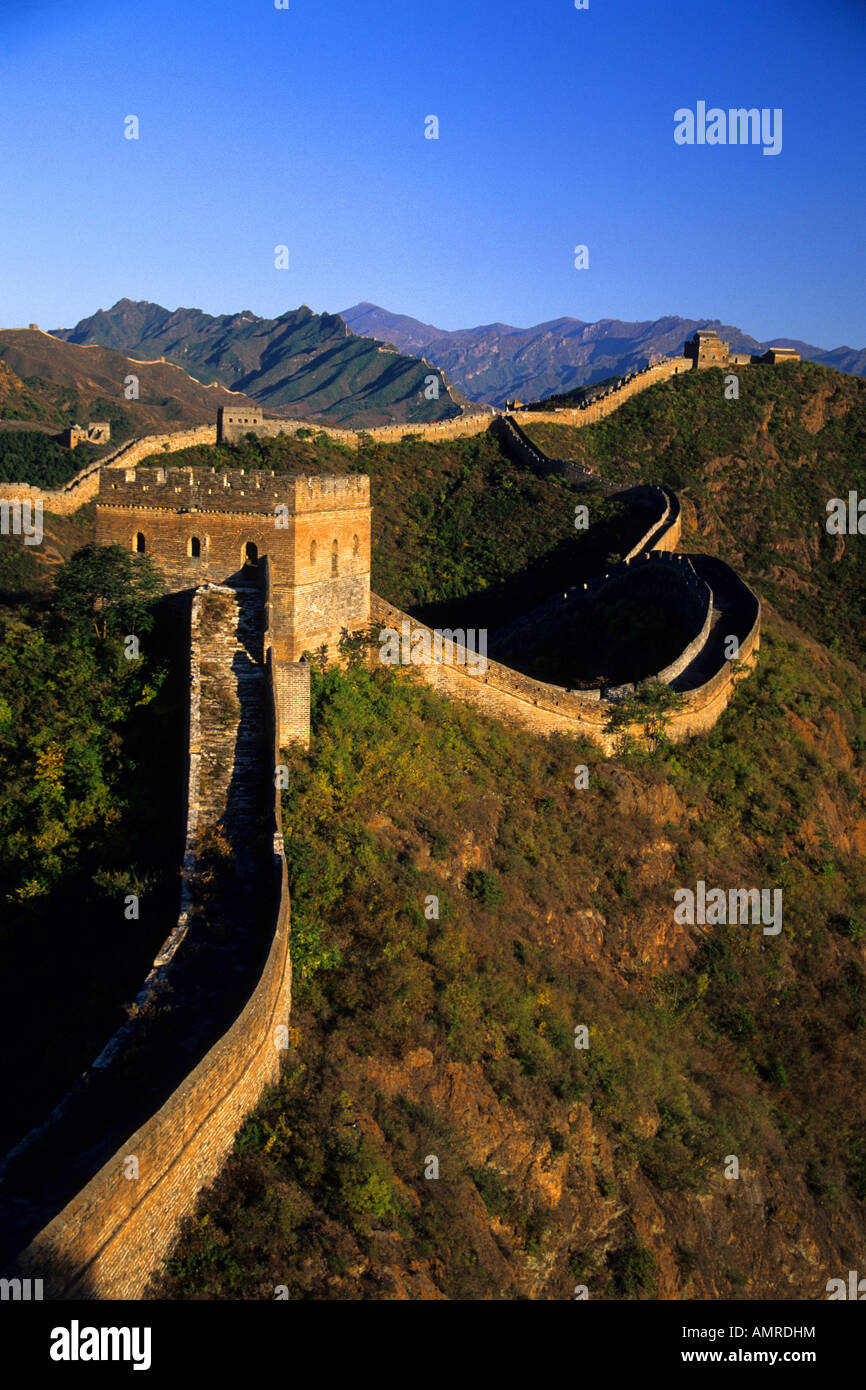 Chinesische Mauer bei Jinshanling Stockfoto