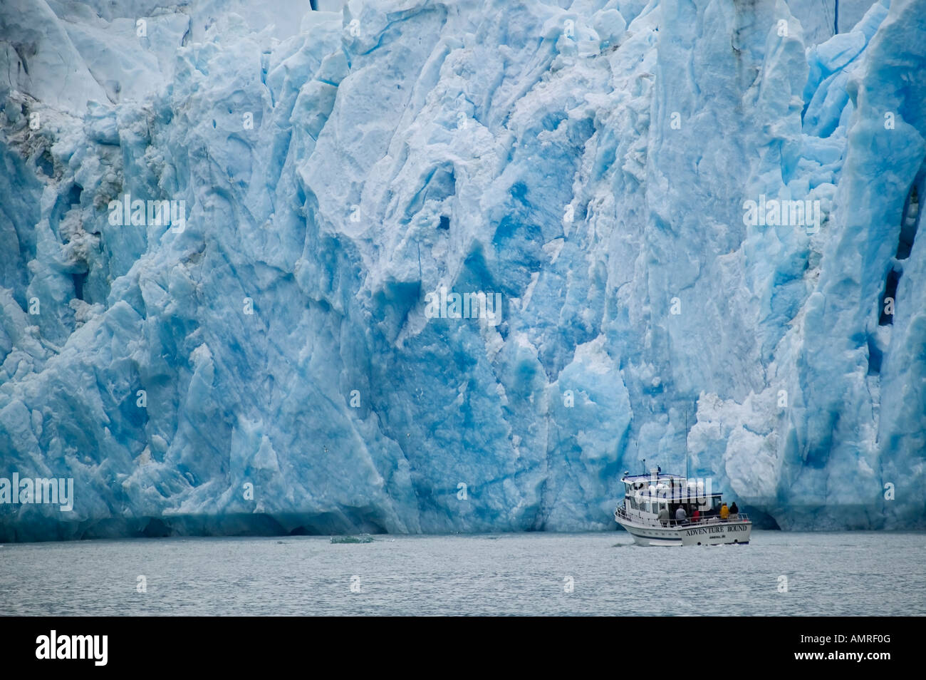 USA, Alaska, Inside Passage, Tongass National Forest, Tracy Arm - Furten Terror Wildnisgebiet, Sawyer Gletscher (Norden) Stockfoto