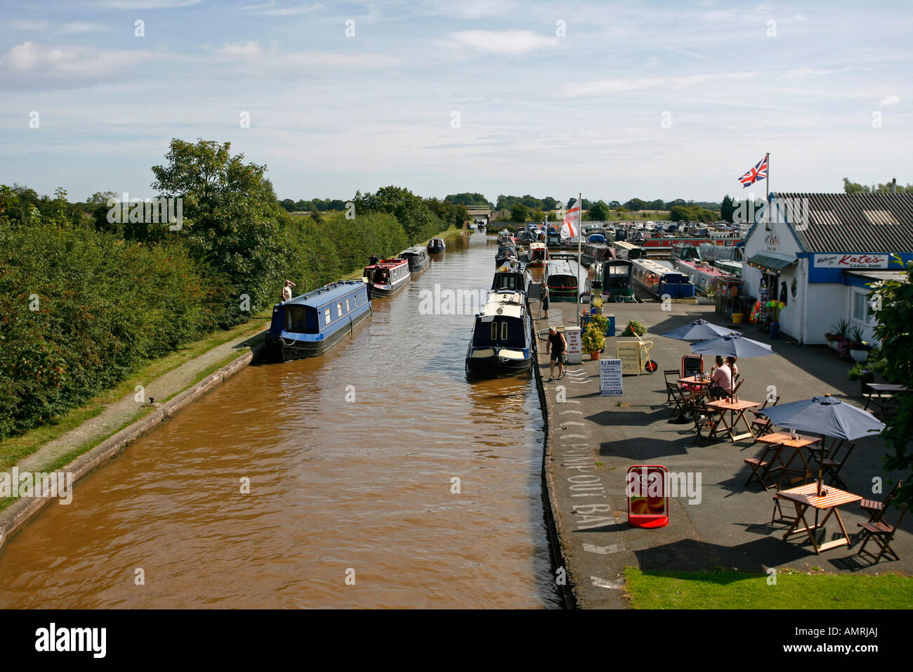 Venezianische Marina Shropshire Union Canal Middlewich Zweig Cheshire England UK Stockfoto