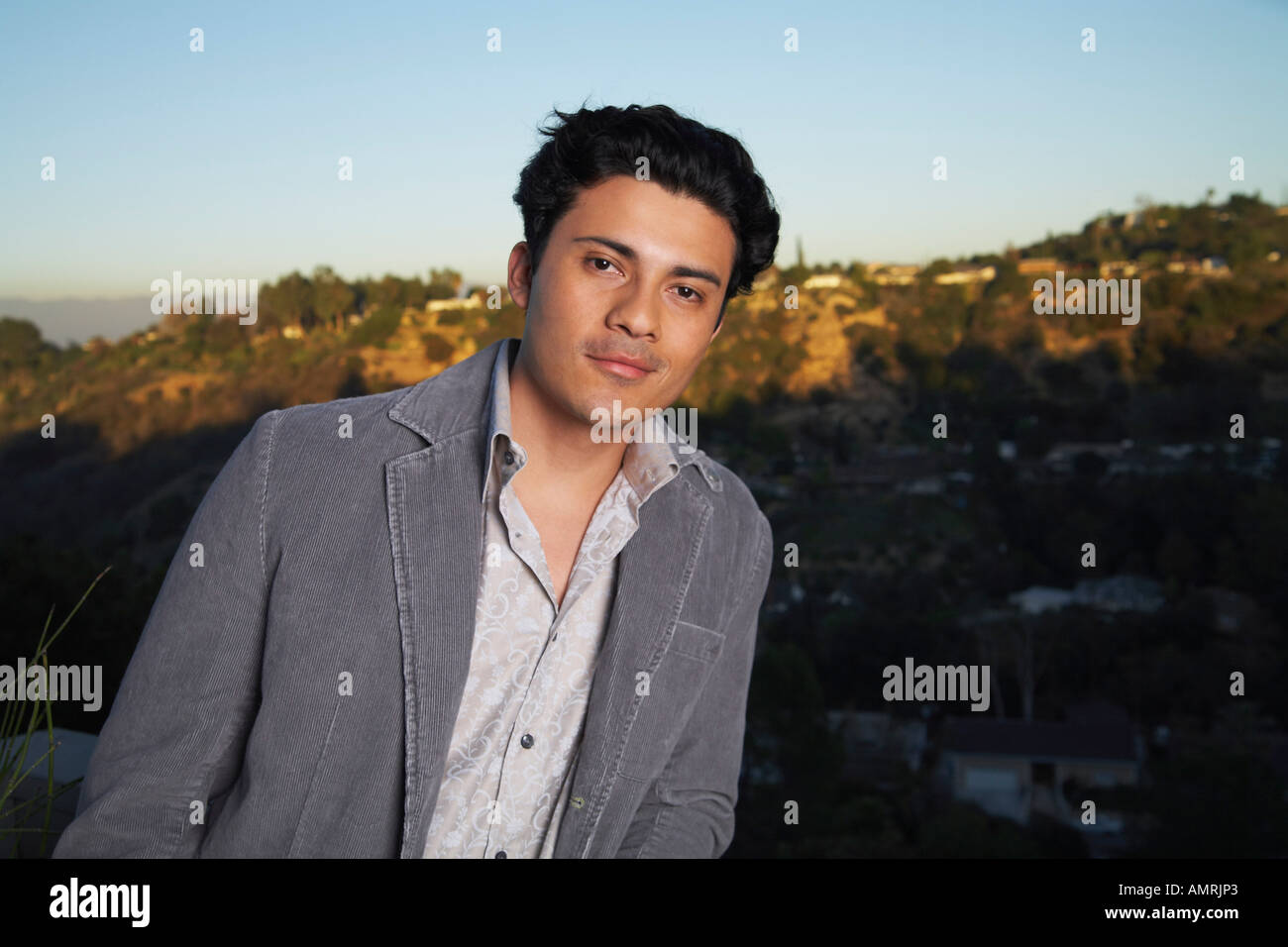 Porträt des Mannes im freien Stockfoto