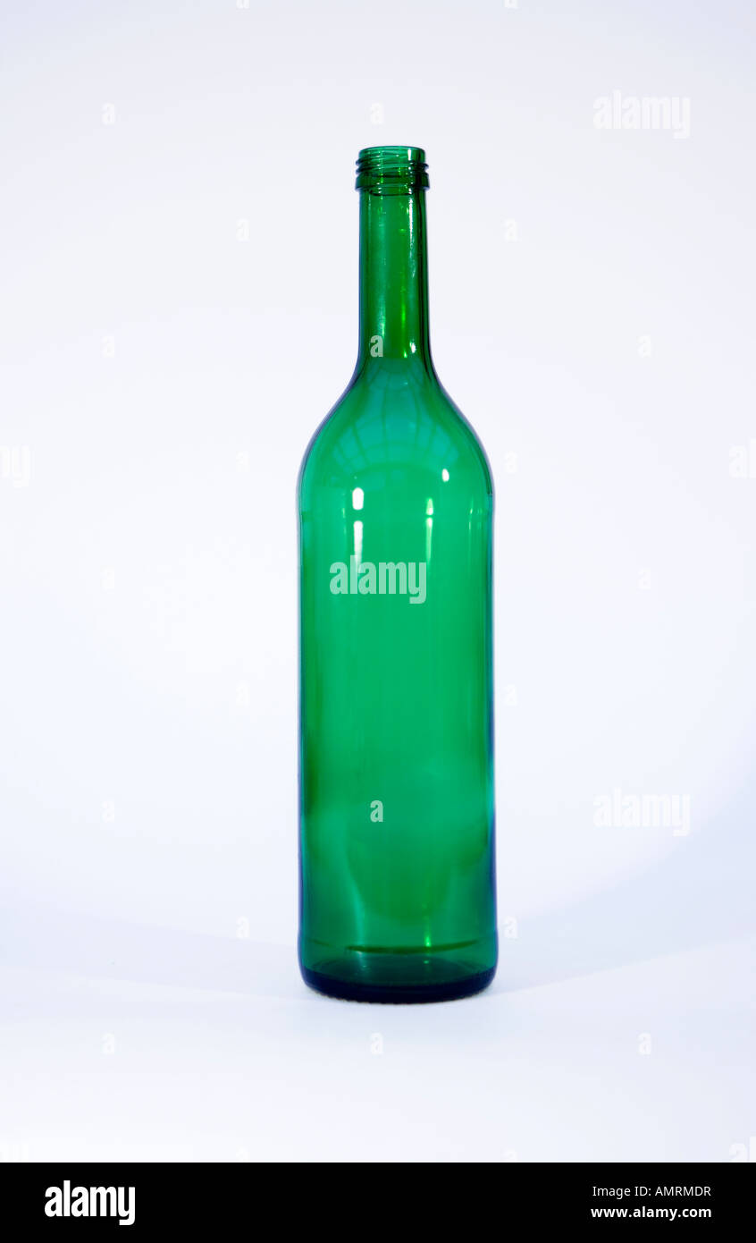 Eine grüne Flasche, gewaschen und wiederverwendet werden bereit Stockfoto