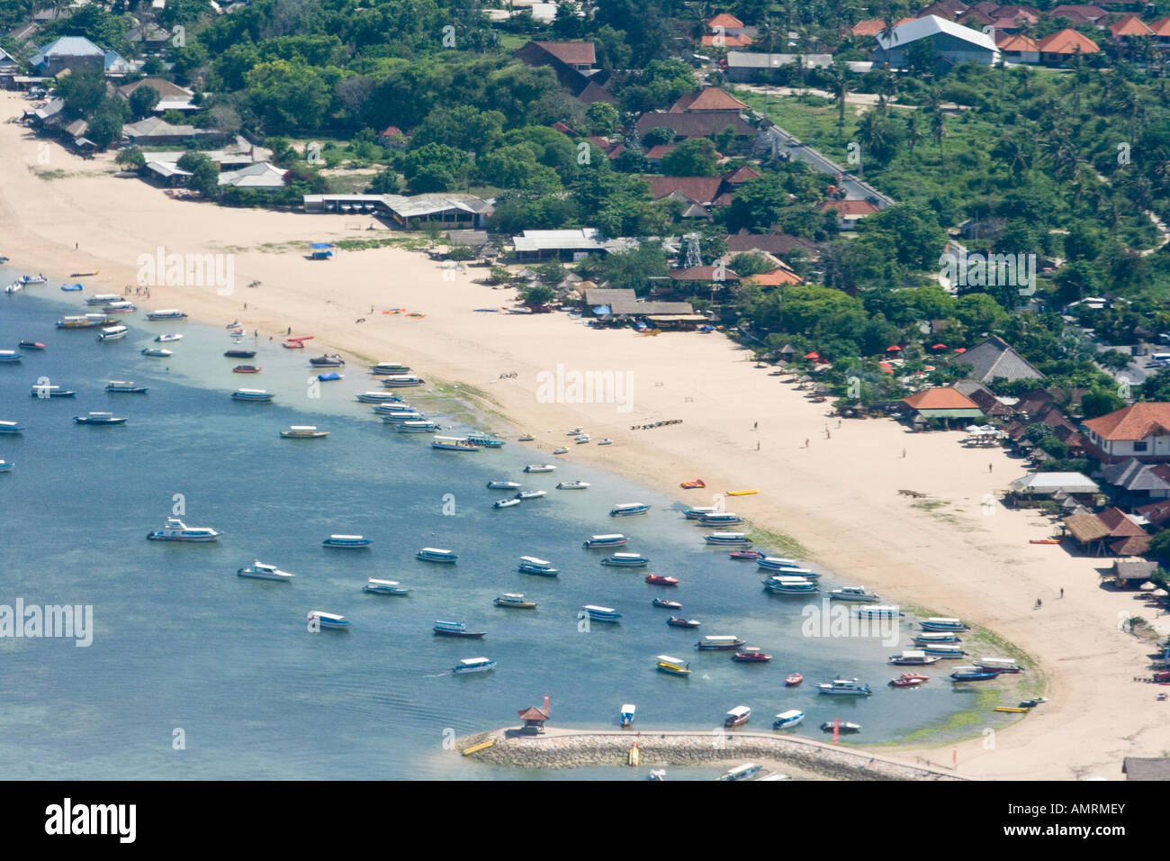 Luftaufnahme von Nusa Dua Beach Bali Indonesien Stockfoto