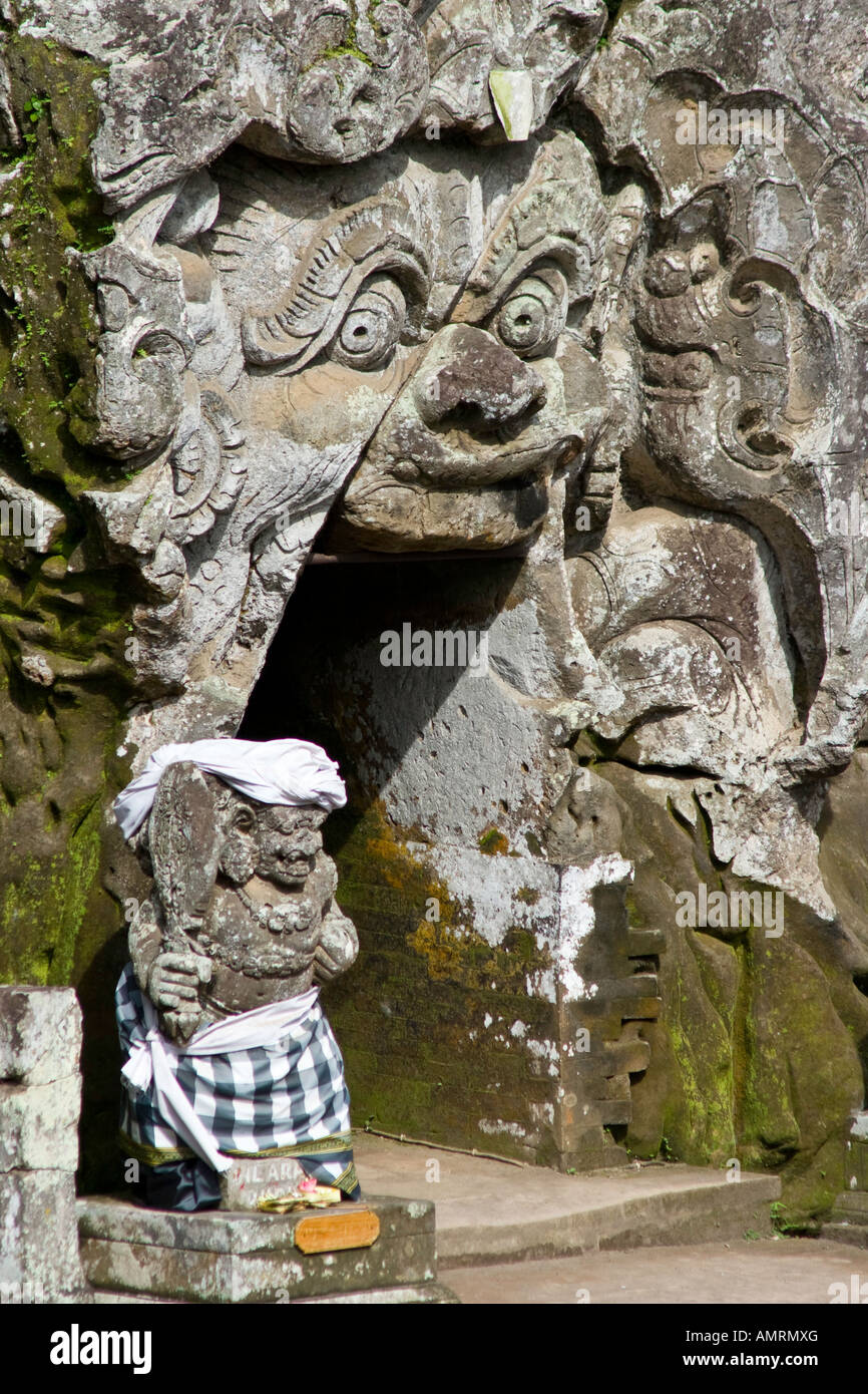 Elefantenhöhle oder Goa Gajah Hindu Tempel Ubud Bali Indonesien Stockfoto