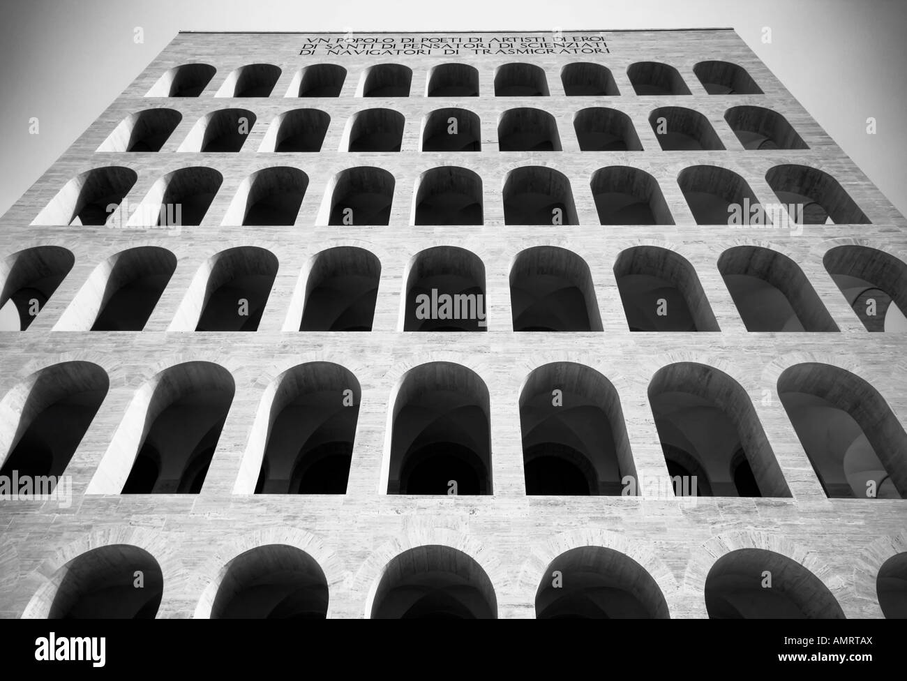 Palazzo della Civilta del Lavoro; il Colosseo Quadrato Quadrat Colosseum, Rom Italien EUR Stockfoto