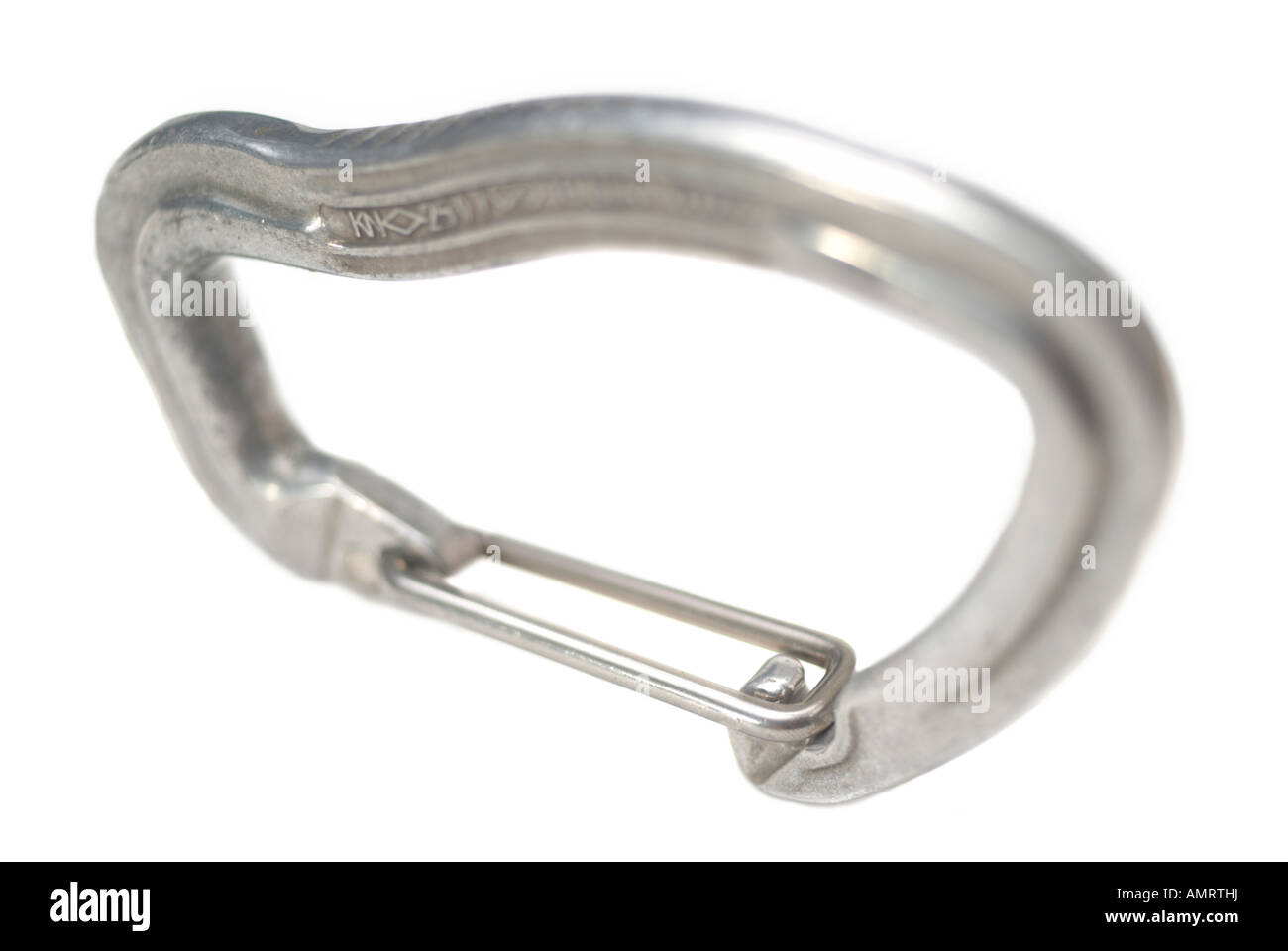 Nahaufnahme von einem Metall Karabiner Stockfoto