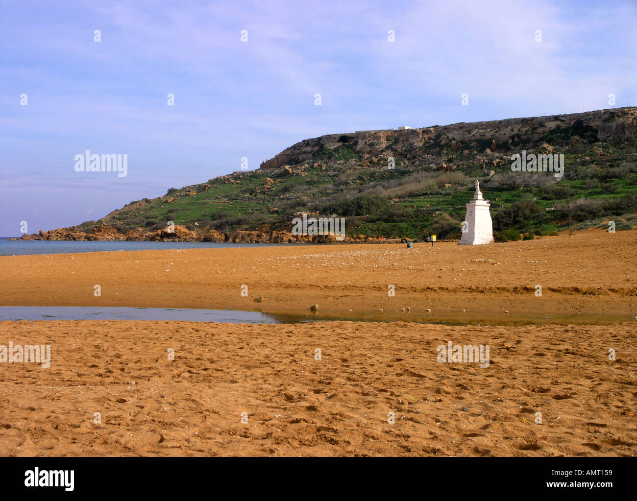 Strand von Ramla Bay Gozo Malta Stockfoto