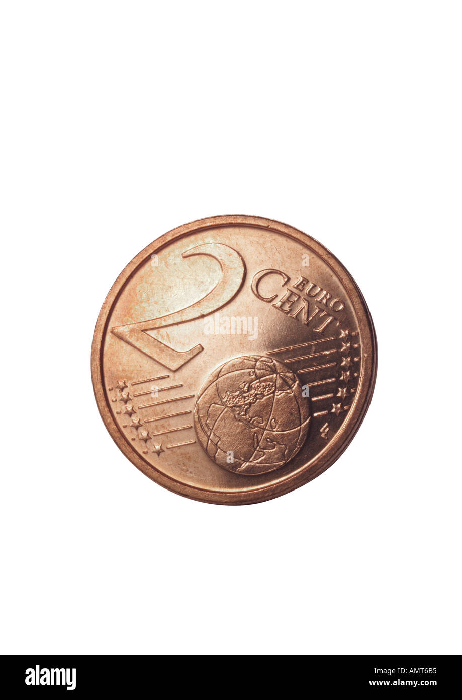 2 Euro-Cent Stockfoto