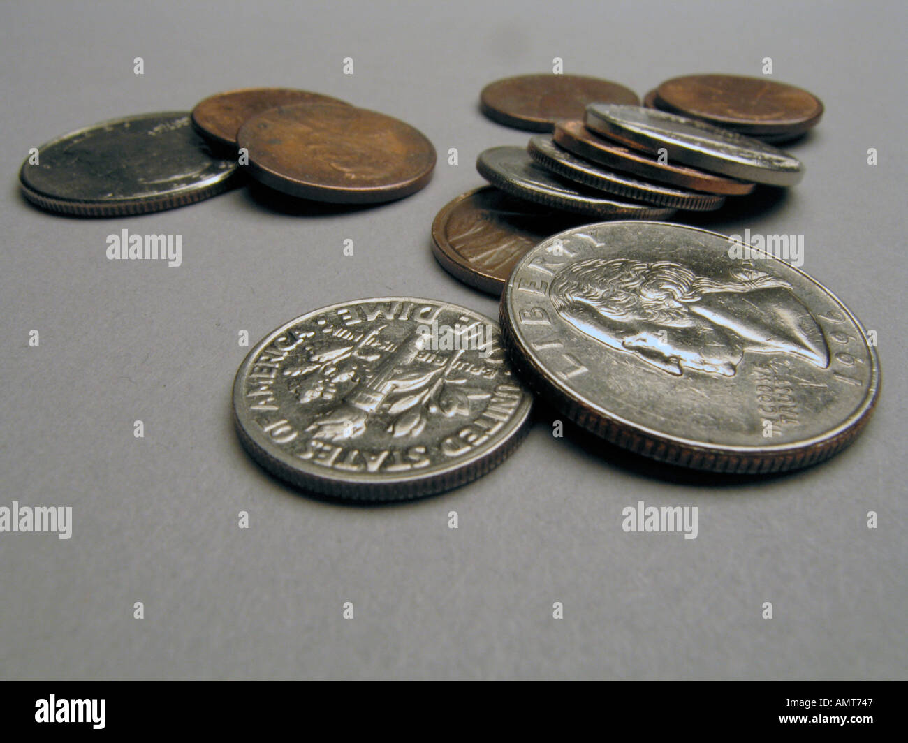 US-Münzen Stockfoto