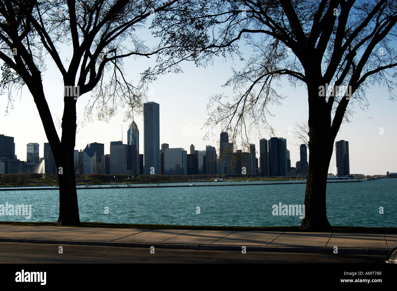 Skyline von Chicago Illinois Stockfoto