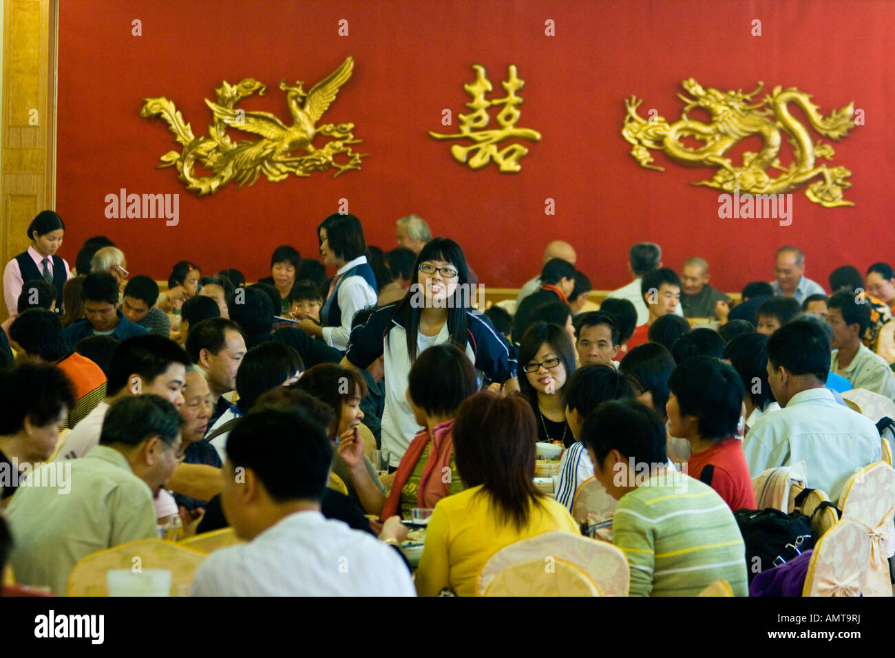 Chinesen essen in einem chinesischen Restaurant Hong Kong-China Stockfoto