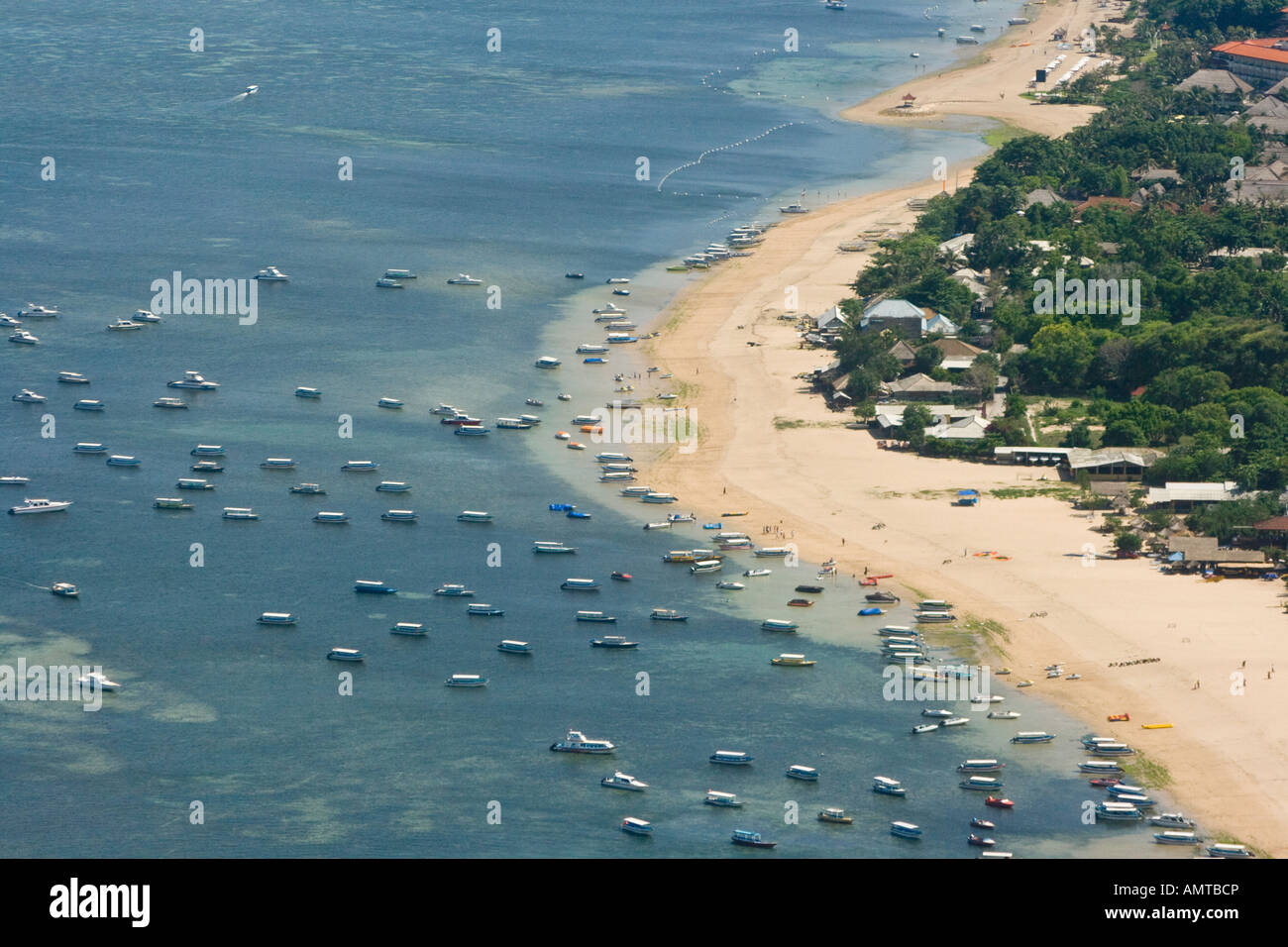 Luftaufnahme von Nusa Dua Beach Bali Indonesien Stockfoto
