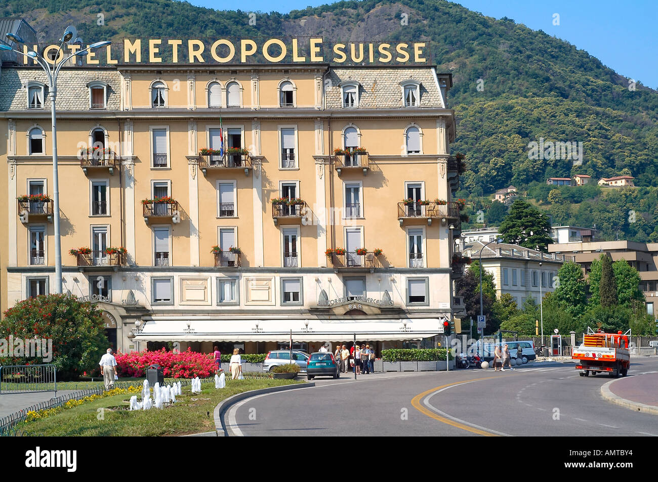Hotel Metropole, Como Stockfoto