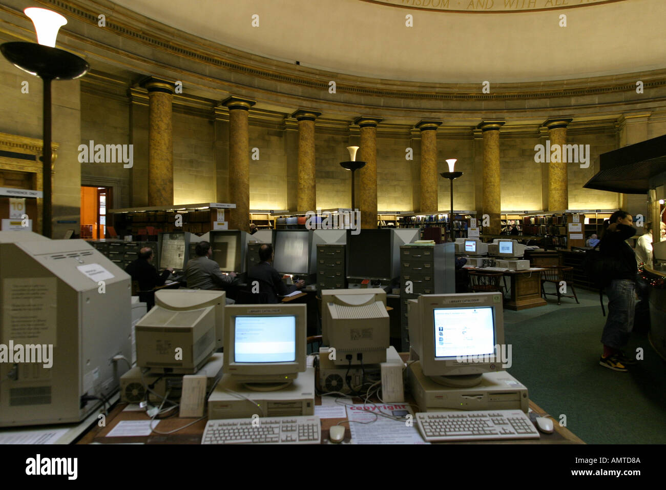 Manchester-Bibliothek Manchester North West England Stockfoto