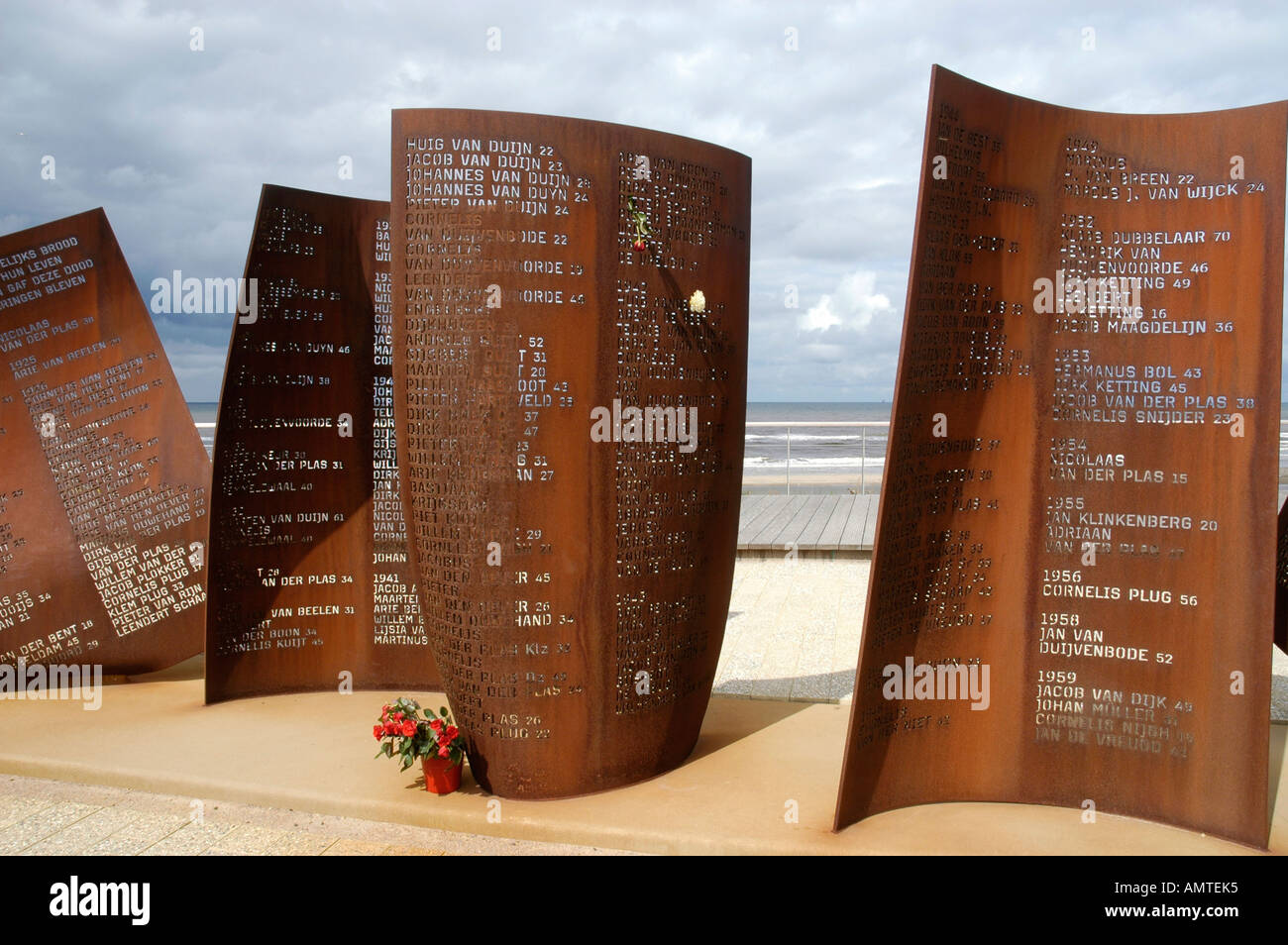 Gedenkstätte für die auf See verloren Katwijk Aan Zee, Südholland, Holland, Niederlande Stockfoto