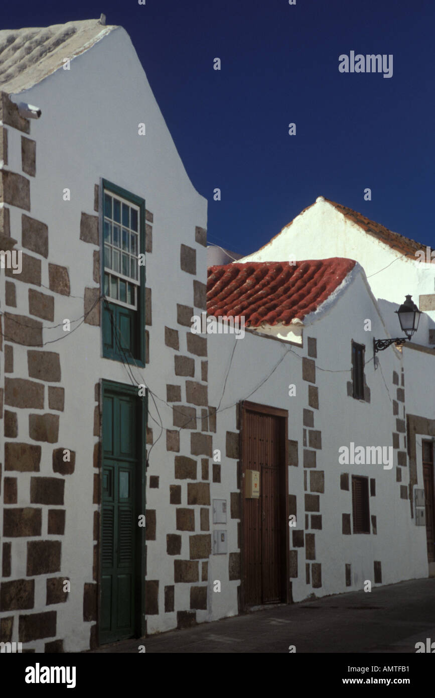 Weiß getünchten Häusern Überdimensionen für Stadt Aigüimes Insel Gran Canaria Kanaren Spanien Stockfoto