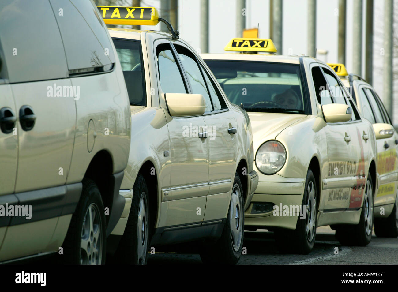 Deutsche Taxistand Stockfoto